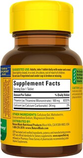 Foto 7 | Tabletas De Vitamina B-1 Nature Made, 100 Mg, 100 Unidades, Paquete De 2 - Venta Internacional.