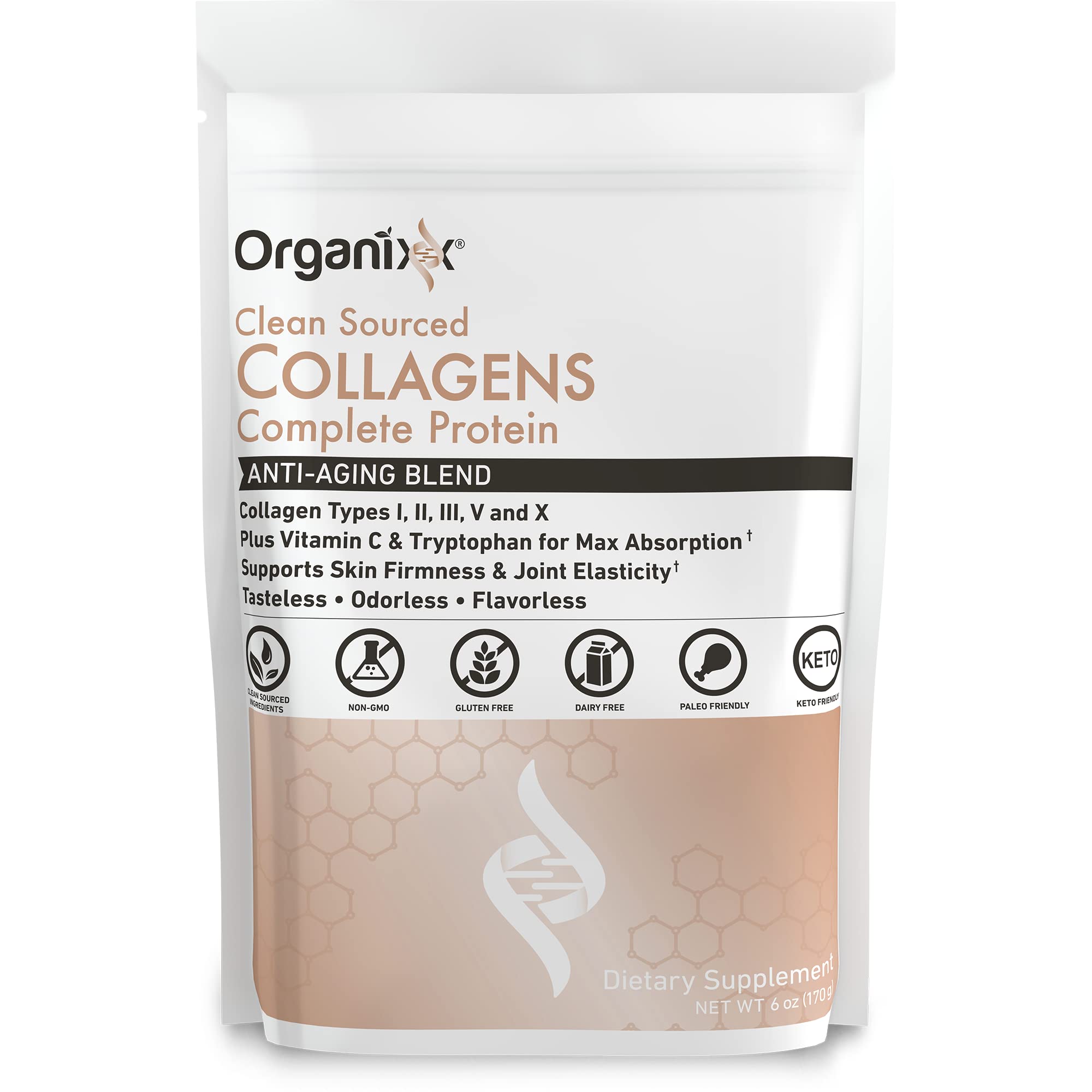 Colágeno En Polvo Organixx Clean Sourced Con Vitamina C, 20 Unidades - Venta Internacional.