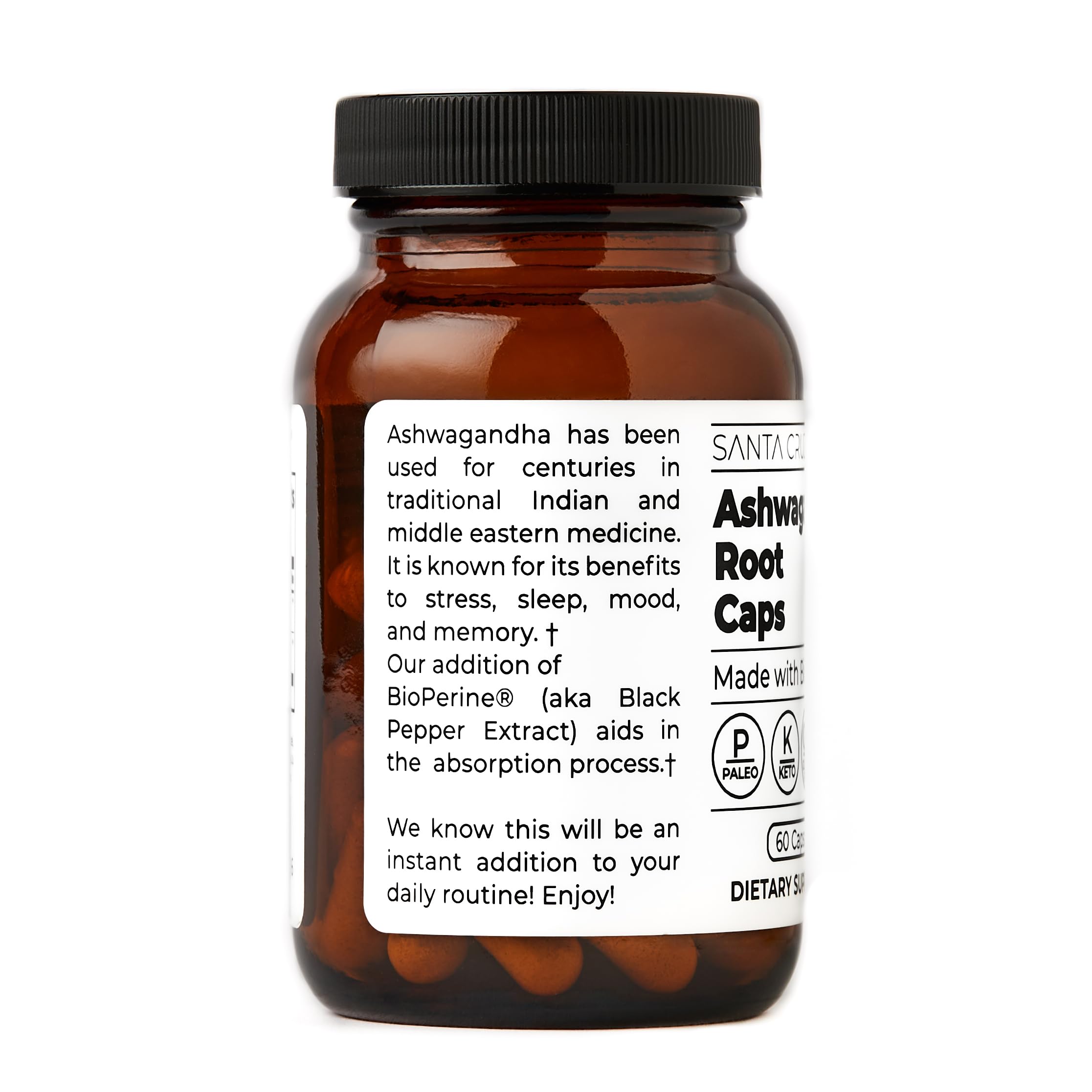 Foto 8 pulgar | Suplemento Santa Cruz Paleo Ashwagandha En Cápsulas 600 Mg X 60 - Venta Internacional.