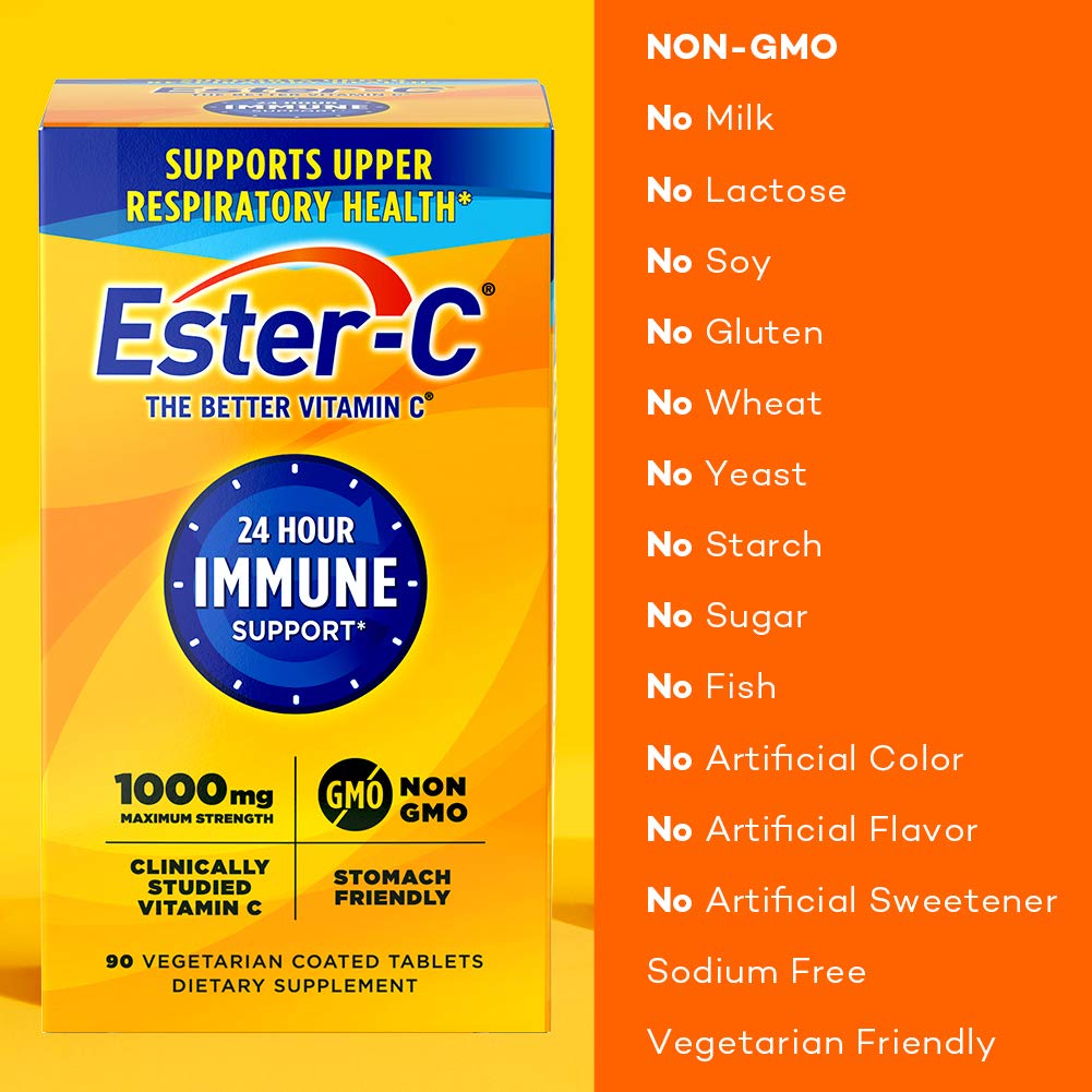 Foto 4 pulgar | Suplemento Ester-c De Vitamina C, 1000 Mg, 90 Comprimidos Recubiertos - Venta Internacional.