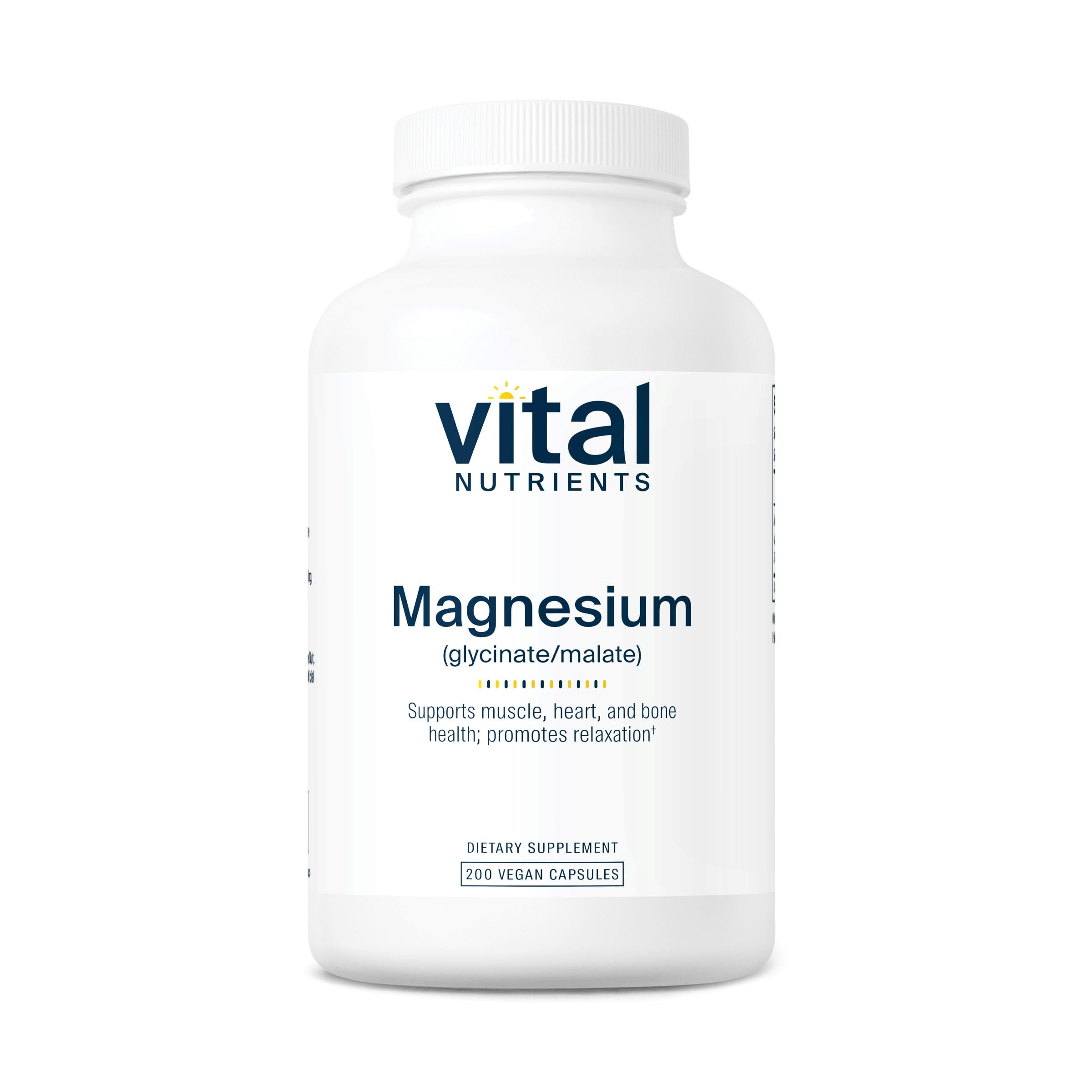 Foto 1 | Suplemento Vital Nutrients Con Glicinato De Magnesio Y Malato, 200 Cápsulas - Venta Internacional.