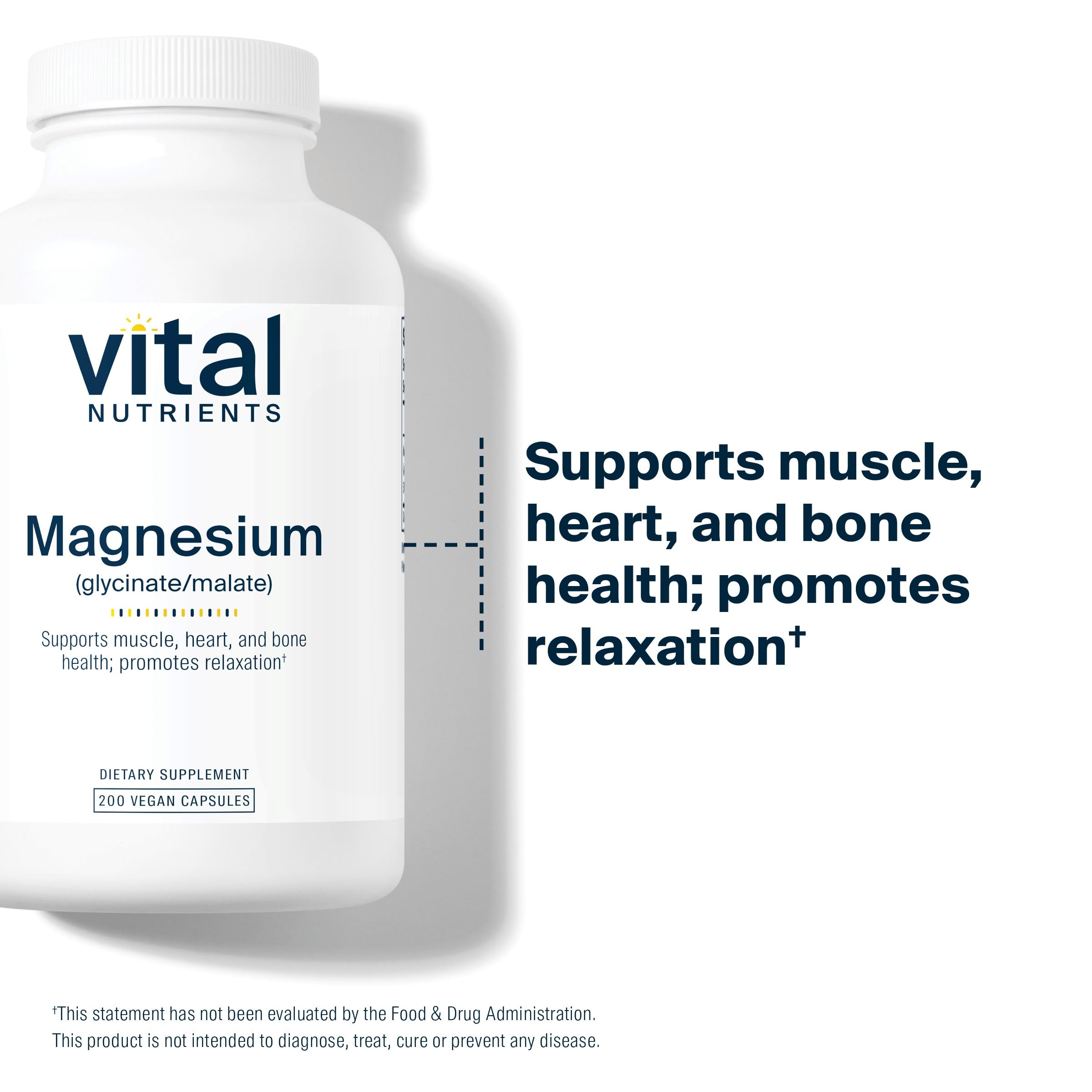 Foto 6 pulgar | Suplemento Vital Nutrients Con Glicinato De Magnesio Y Malato, 200 Cápsulas - Venta Internacional.