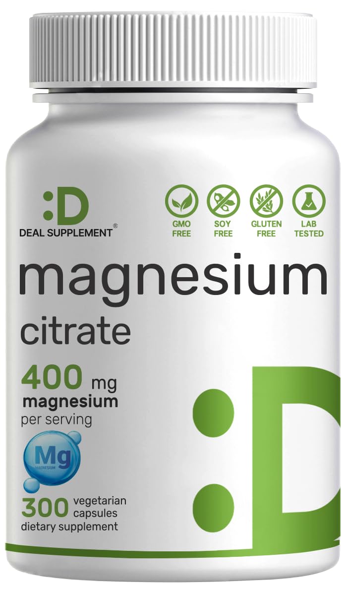 Foto 2 pulgar | Suplemento De Citrato De Magnesio, 400 Mg, 300 Cápsulas - Venta Internacional.