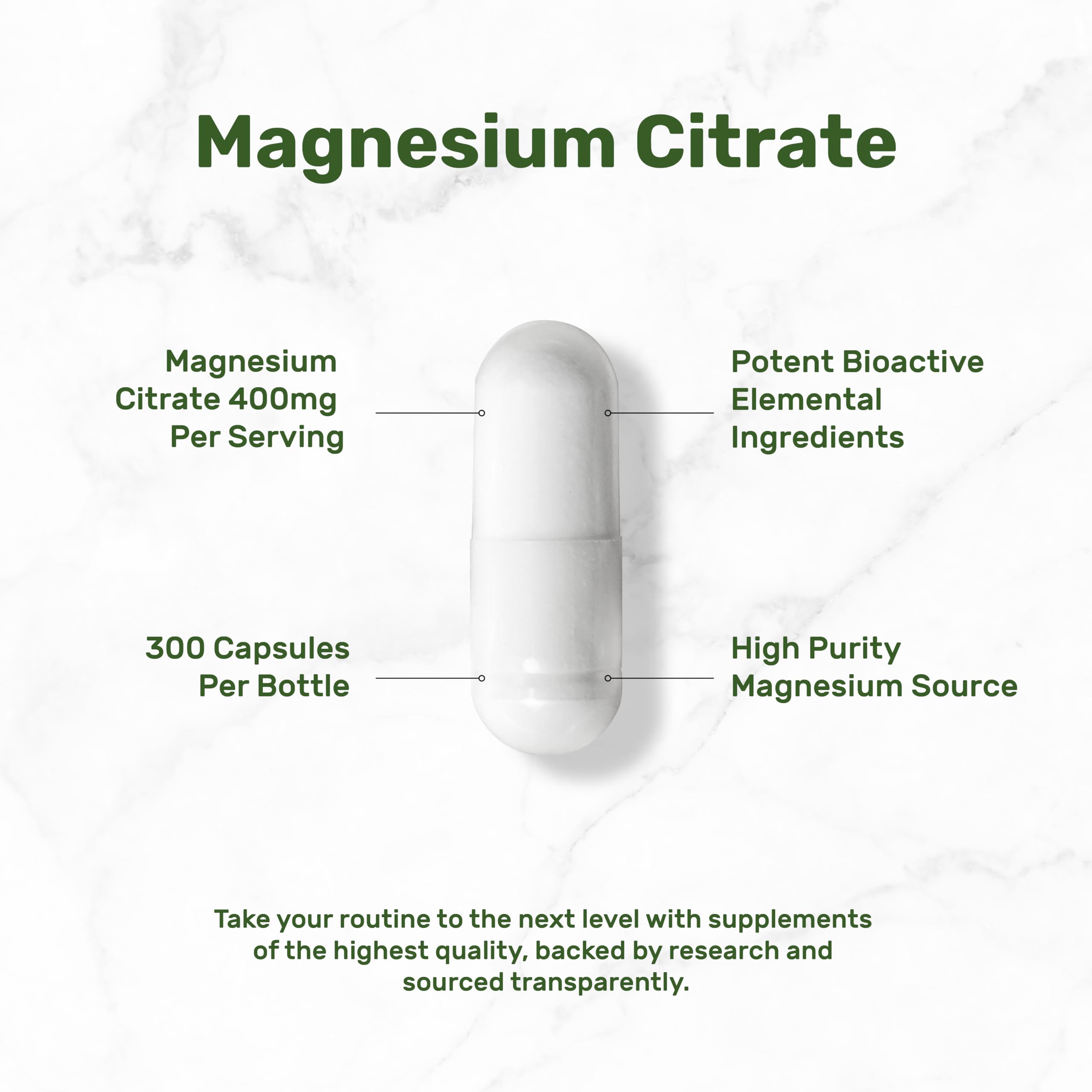 Foto 4 pulgar | Suplemento De Citrato De Magnesio, 400 Mg, 300 Cápsulas - Venta Internacional.
