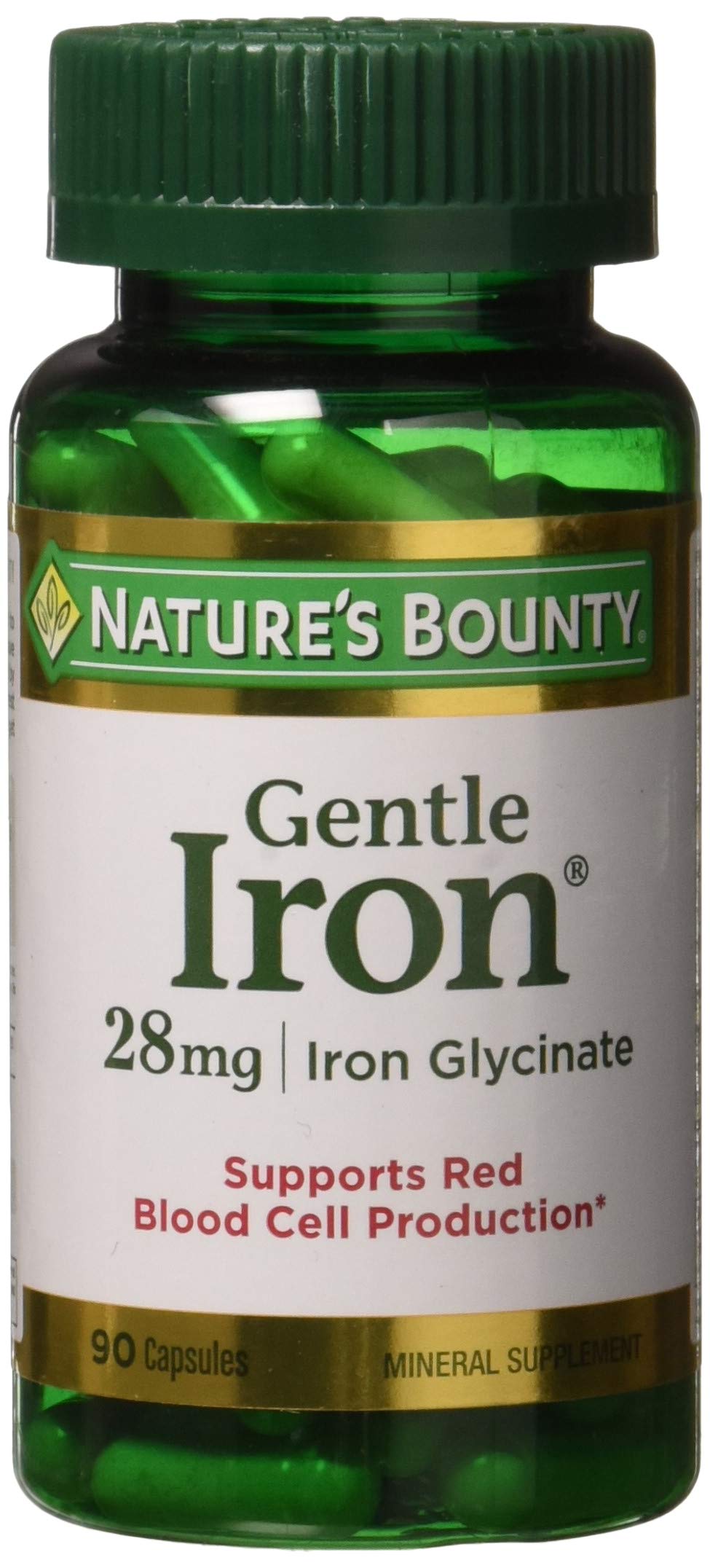 Foto 2 pulgar | Suplemento Nature's Bounty Gentle Iron 28 Mg 90 Cápsulas - Venta Internacional.
