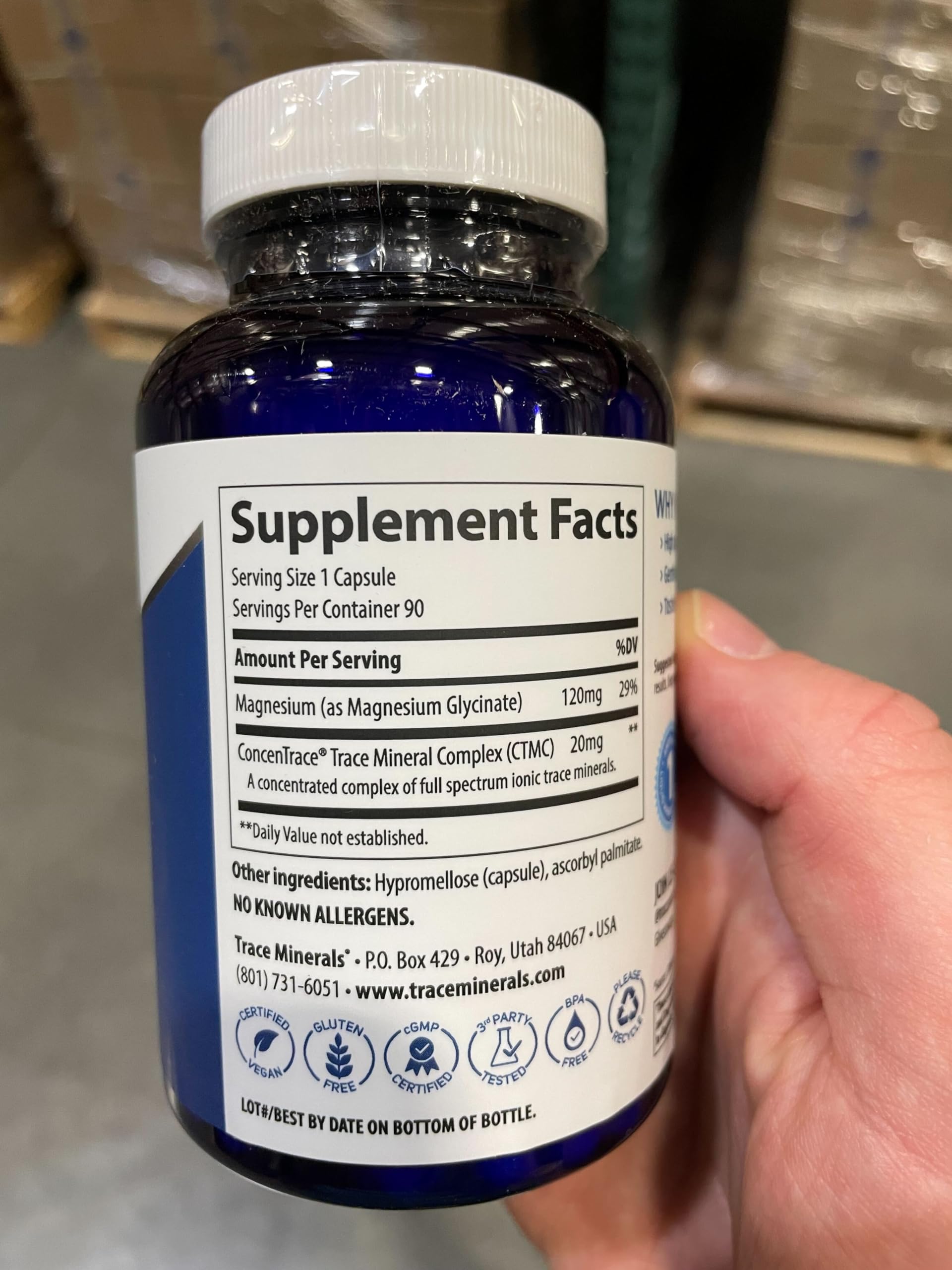 Foto 4 pulgar | Suplemento De Magnesio, Oligoelementos, Glicinato De Magnesio, 120 Mg - Venta Internacional.