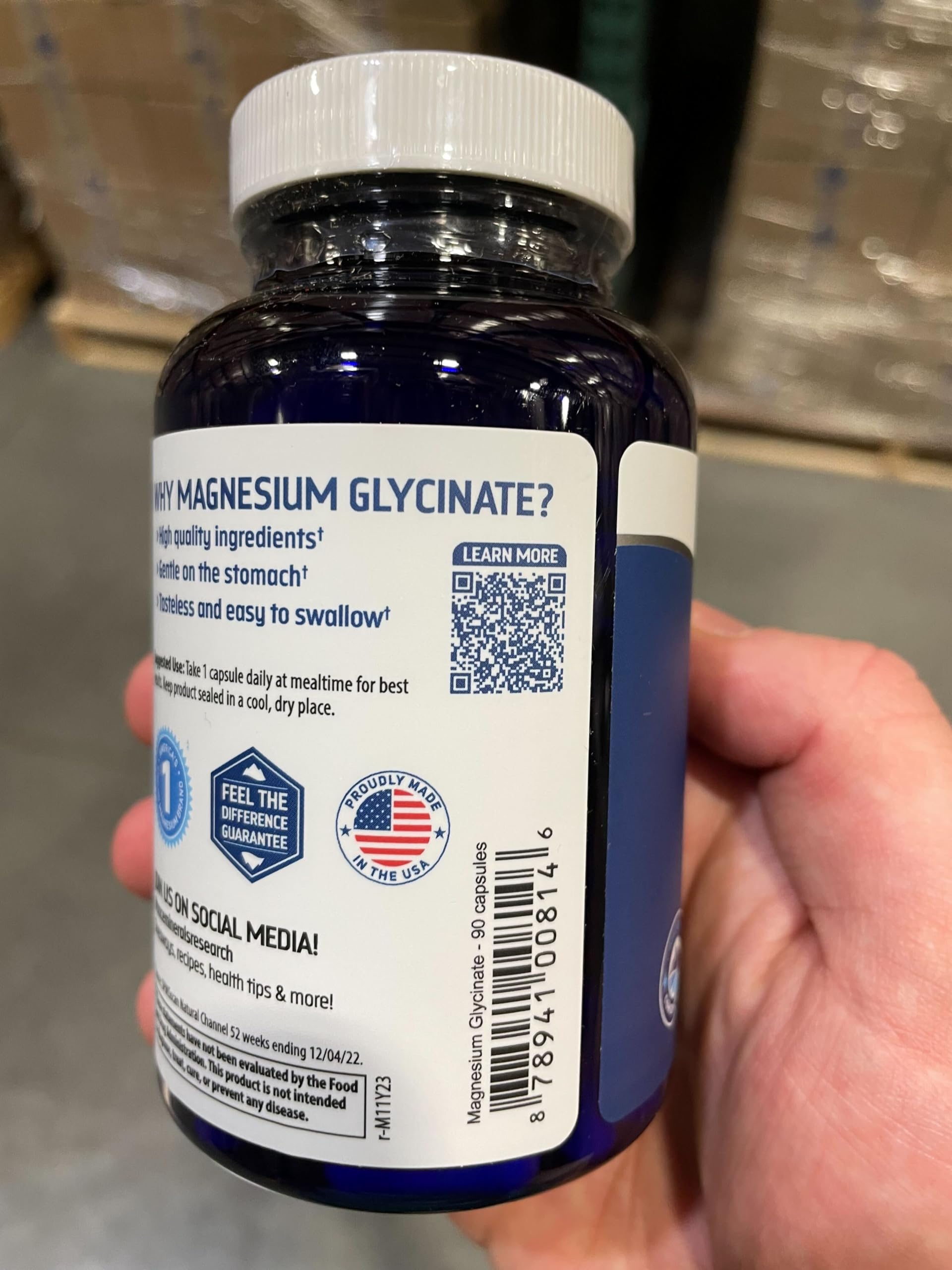 Foto 7 | Suplemento De Magnesio, Oligoelementos, Glicinato De Magnesio, 120 Mg - Venta Internacional.