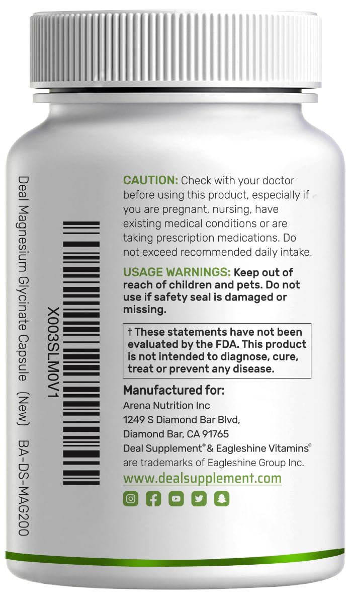 Foto 4 pulgar | Suplemento De Oferta Suplemento Glicinato De Magnesio Más Vitamina C - Venta Internacional.