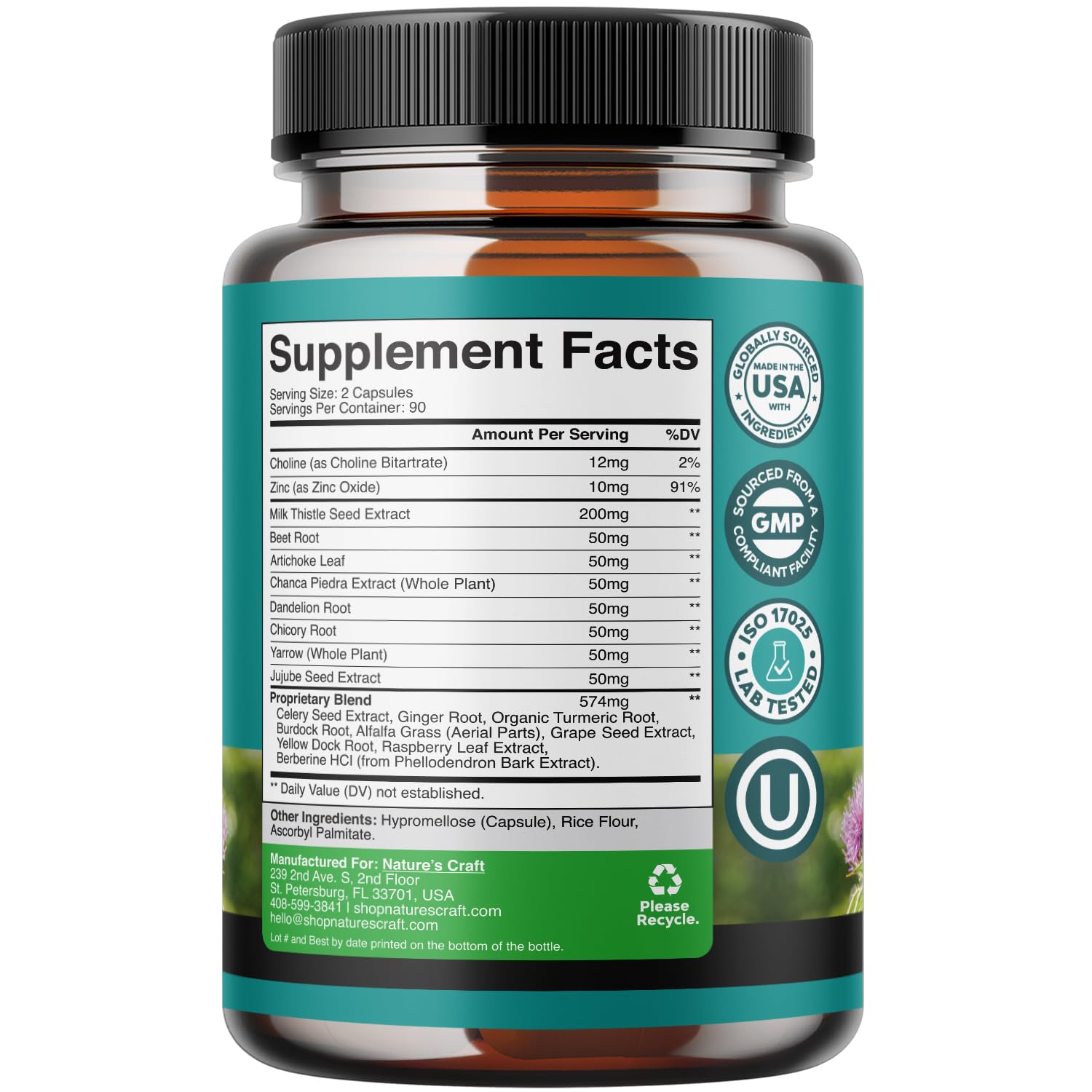 Foto 3 pulgar | Suplemento Natures Craft Liver Cleanse Detox 180 Cápsulas - Venta Internacional.