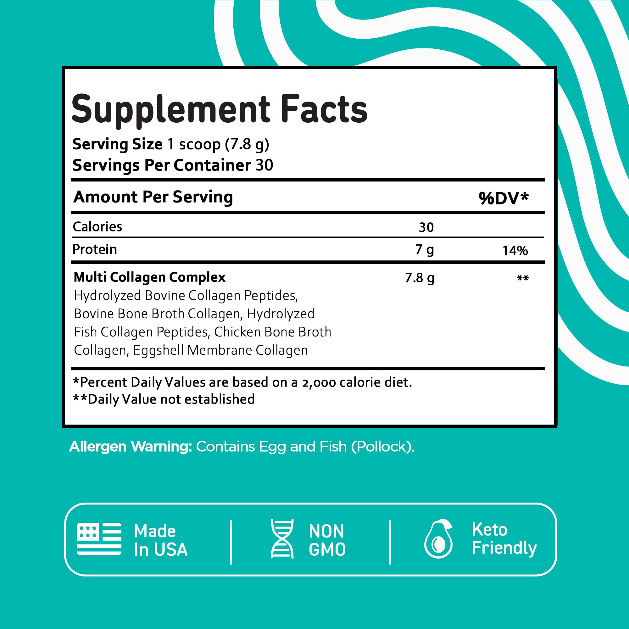Foto 5 pulgar | Péptidos De Colágeno En Polvo, Vitaminas Vitales, 30 Porciones, Sin Sabor - Venta Internacional.