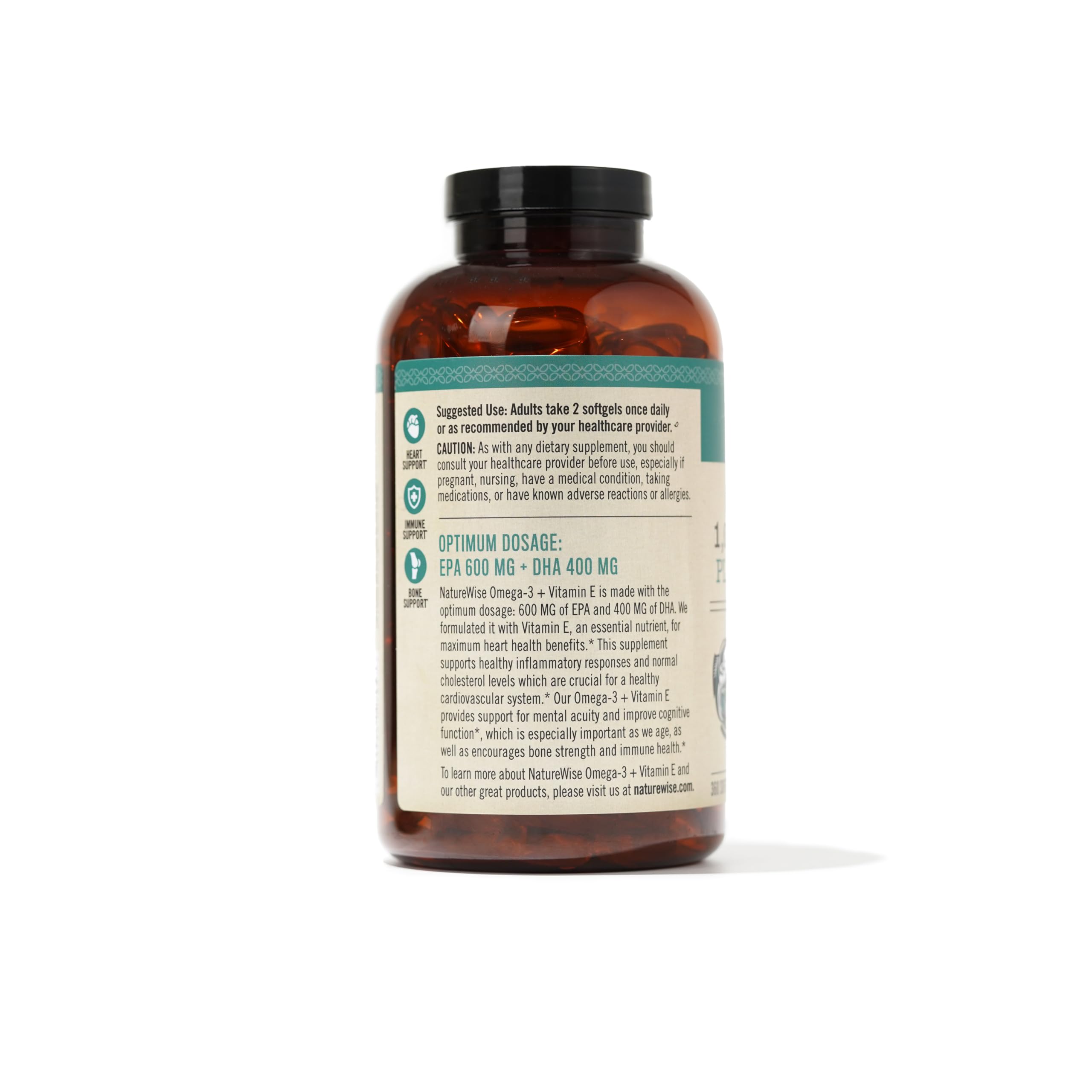 Foto 5 | Suplemento De Aceite De Pescado Omega 3 Extra Fuerte De Naturewise 360 Cápsulas Blandas - Venta Internacional.