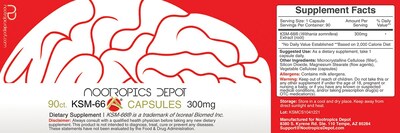 Foto 3 | Suplemento Nootropics Depot Ksm-66 Ashwagandha 300 Mg 90 Cápsulas - Venta Internacional.