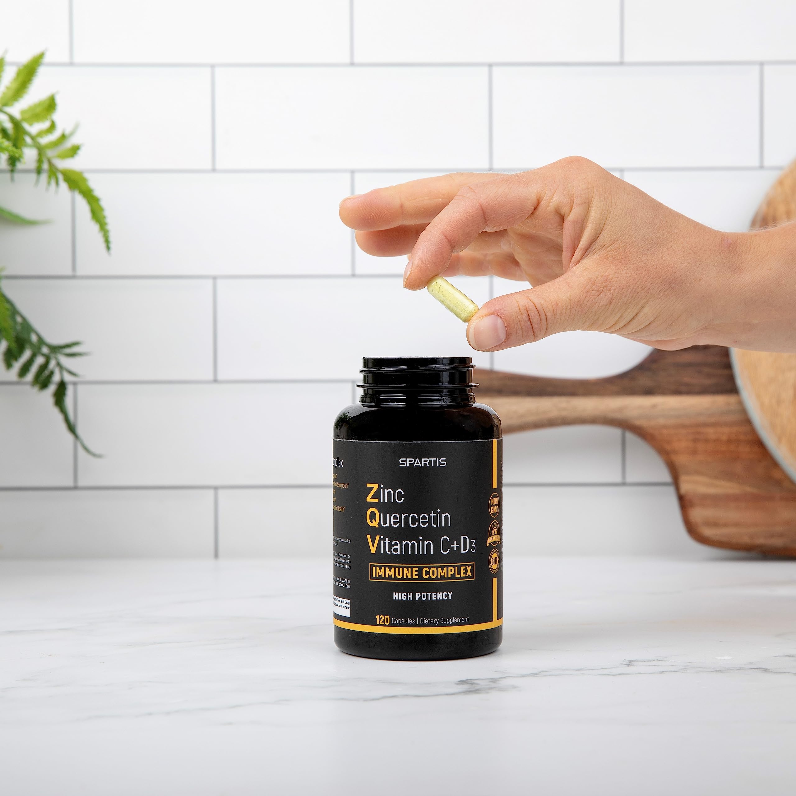Foto 6 pulgar | Suplemento De Quercetina De Zinc Spartis 500 Mg Con Bromelina Con Vitamina C D3 - Venta Internacional.