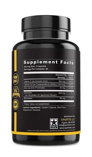 Foto 6 | Suplemento De Quercetina De Zinc Spartis 500 Mg Con Bromelina Con Vitamina C D3 - Venta Internacional.
