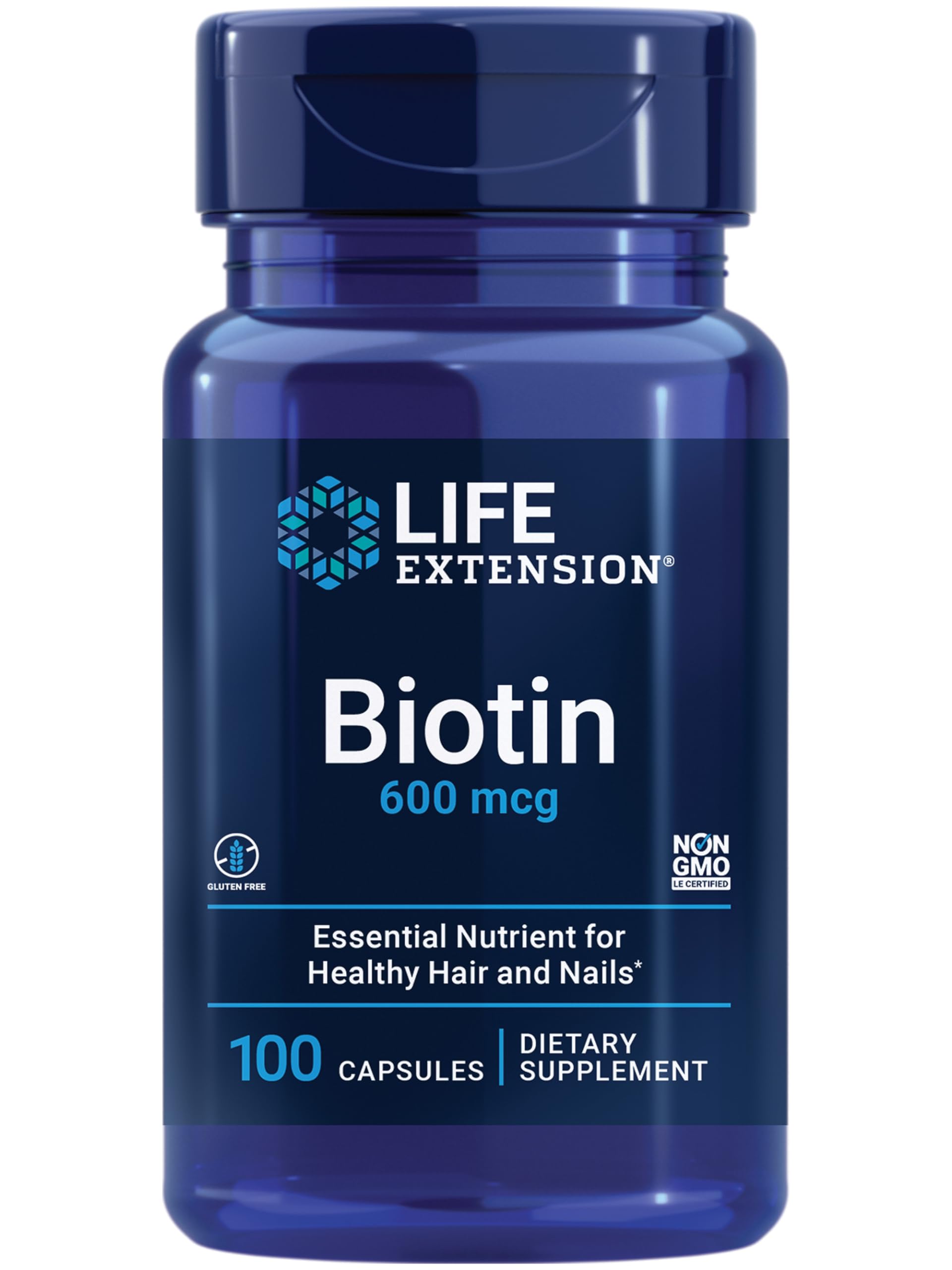 Foto 2 pulgar | Suplemento Life Extension Biotina 600 Mcg De Vitamina B7 100 Cápsulas - Venta Internacional.
