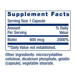 Foto 2 | Suplemento Life Extension Biotina 600 Mcg De Vitamina B7 100 Cápsulas - Venta Internacional.