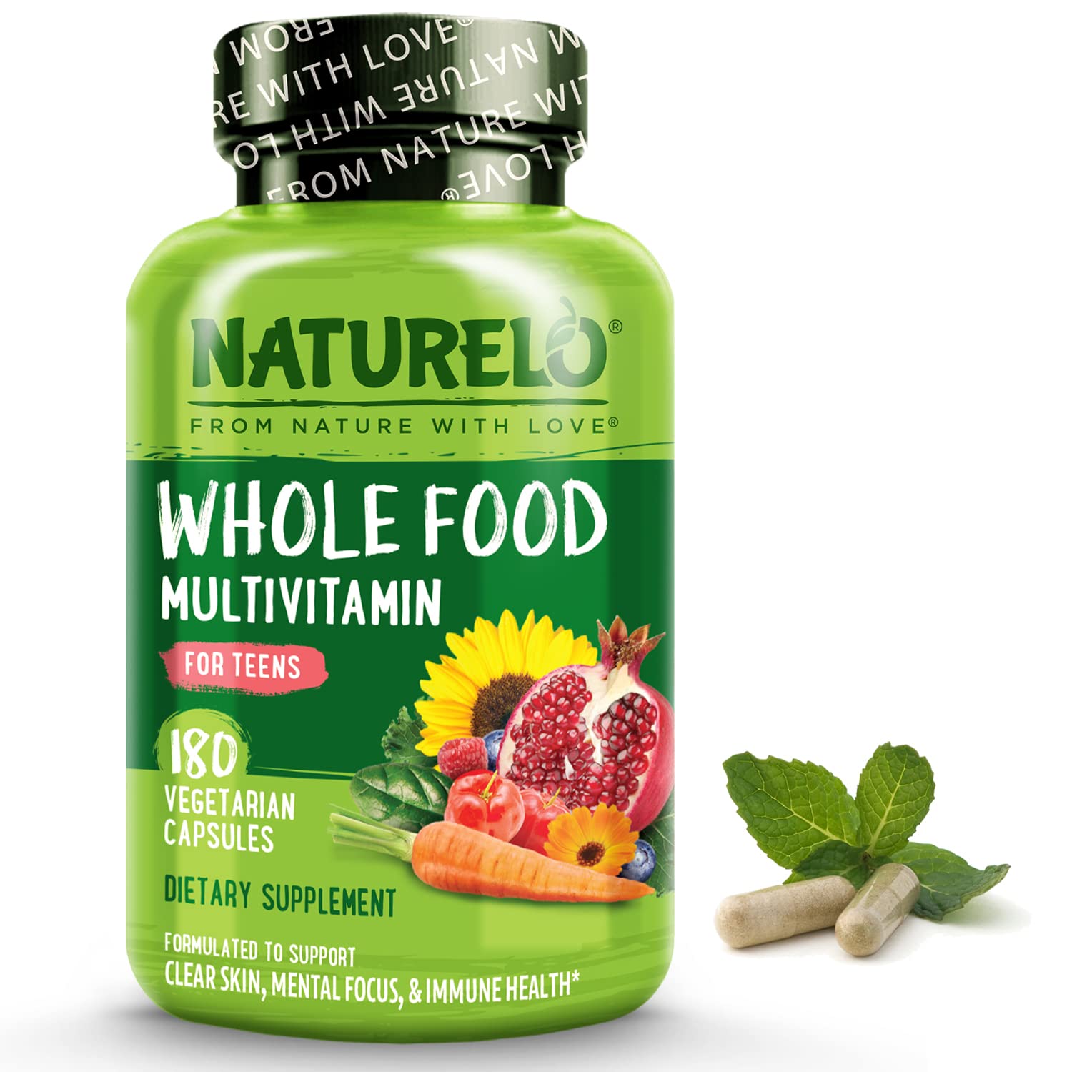 Foto 2 pulgar | Suplemento Multivitamínico Naturelo Whole Food Teens 180 Cápsulas - Venta Internacional.