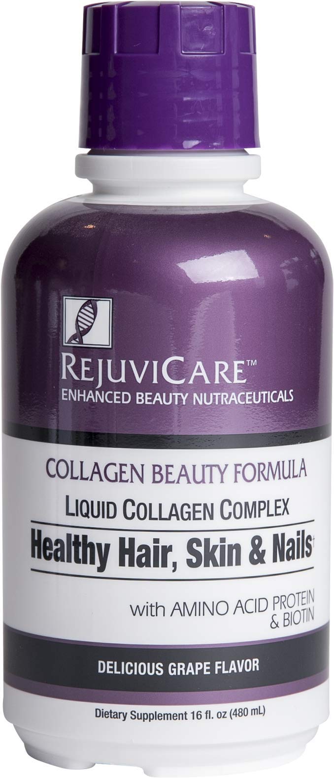 Foto 2 pulgar | Suplemento Rejuvicare Liquid Collagen Beauty, 480 Ml, Sabor A Uva - Venta Internacional.