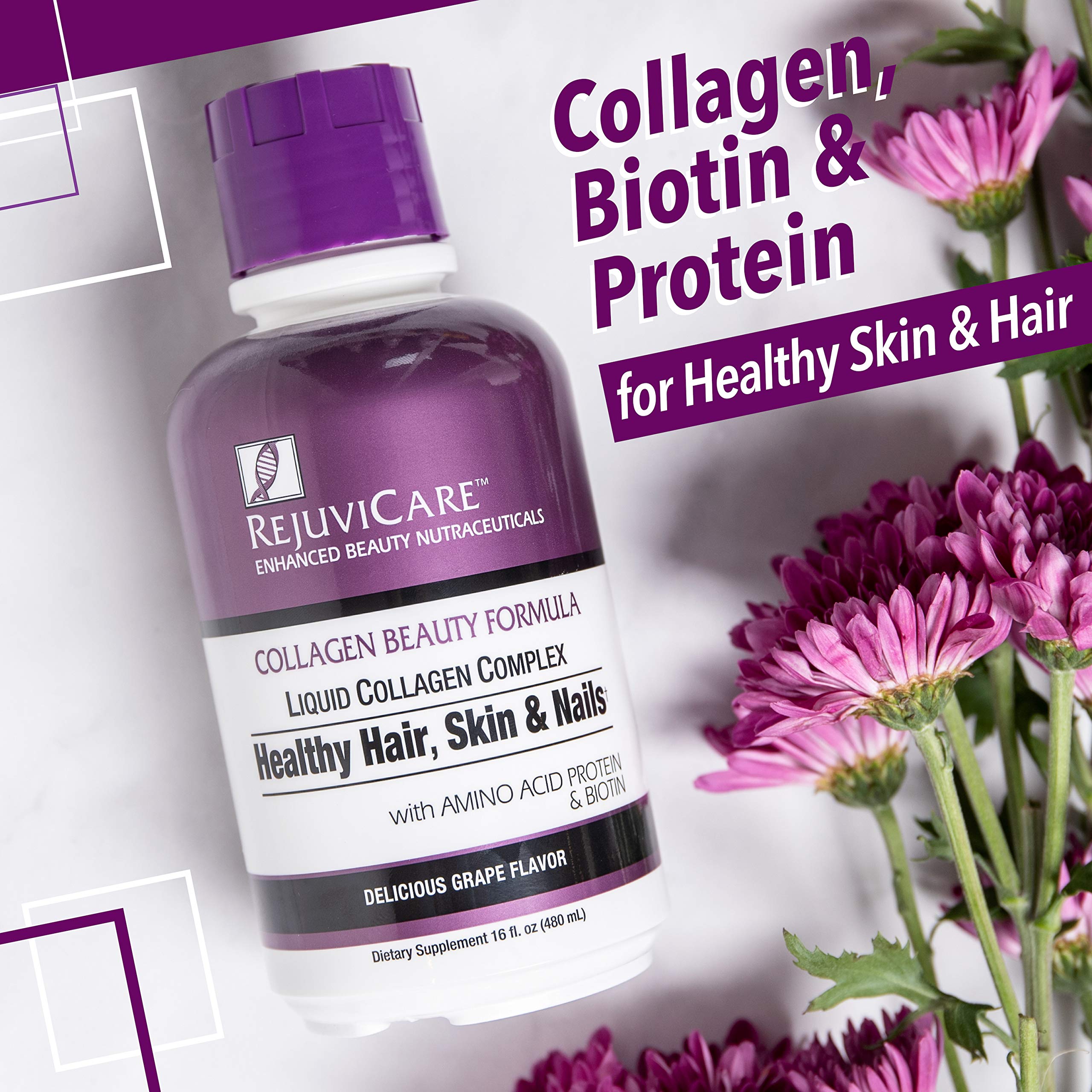 Foto 4 pulgar | Suplemento Rejuvicare Liquid Collagen Beauty, 480 Ml, Sabor A Uva - Venta Internacional.