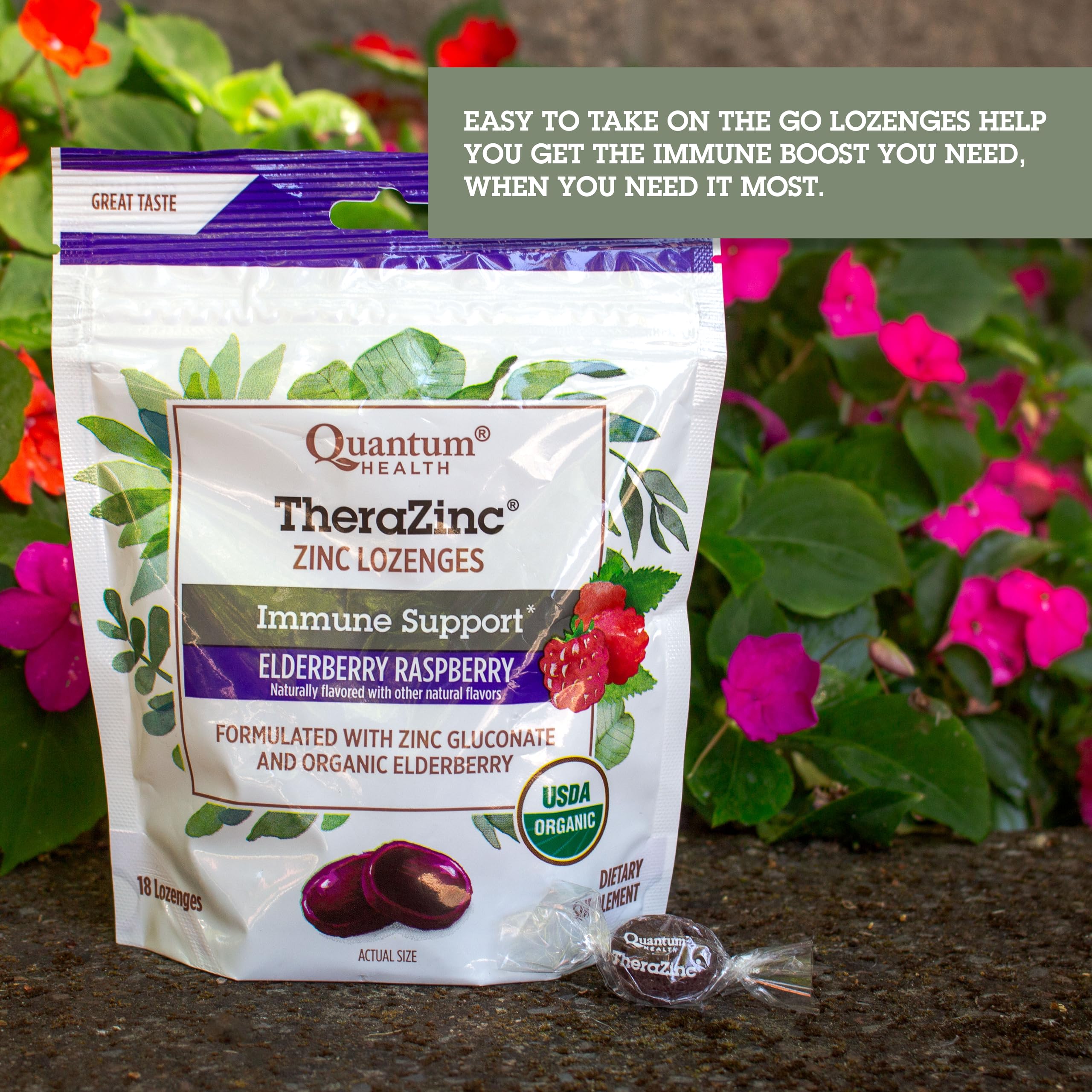 Foto 4 | Pastillas De Zinc Quantum Health Therazinc Organic Saúco - Venta Internacional.