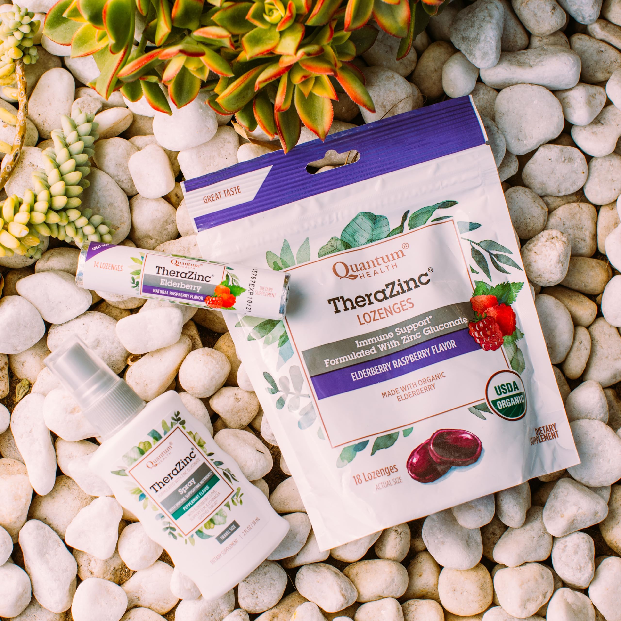 Foto 7 | Pastillas De Zinc Quantum Health Therazinc Organic Saúco - Venta Internacional.