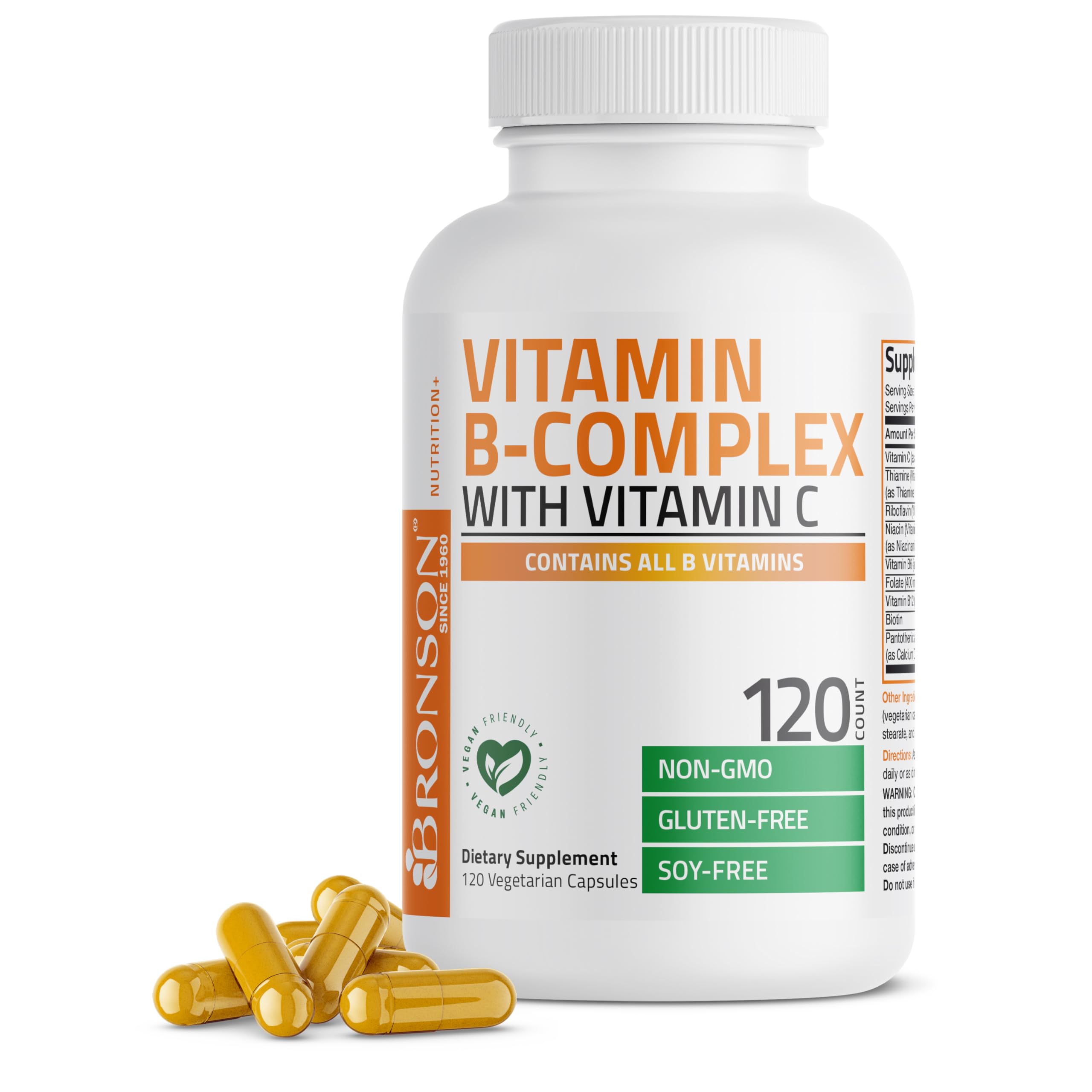 Foto 1 | Complementa El Complejo De Vitamina B Bronson Con Vitamina C 120 Cápsulas - Venta Internacional.