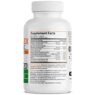 Foto 2 | Complementa El Complejo De Vitamina B Bronson Con Vitamina C 120 Cápsulas - Venta Internacional.