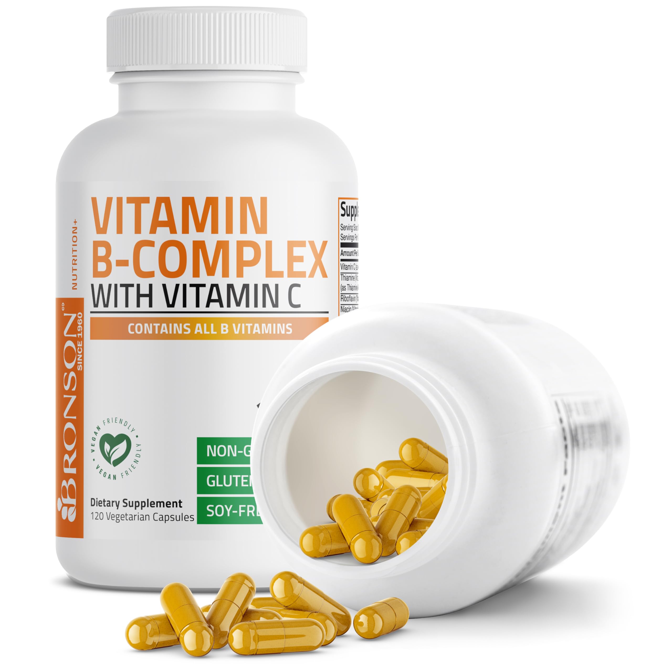 Foto 5 | Complementa El Complejo De Vitamina B Bronson Con Vitamina C 120 Cápsulas - Venta Internacional.