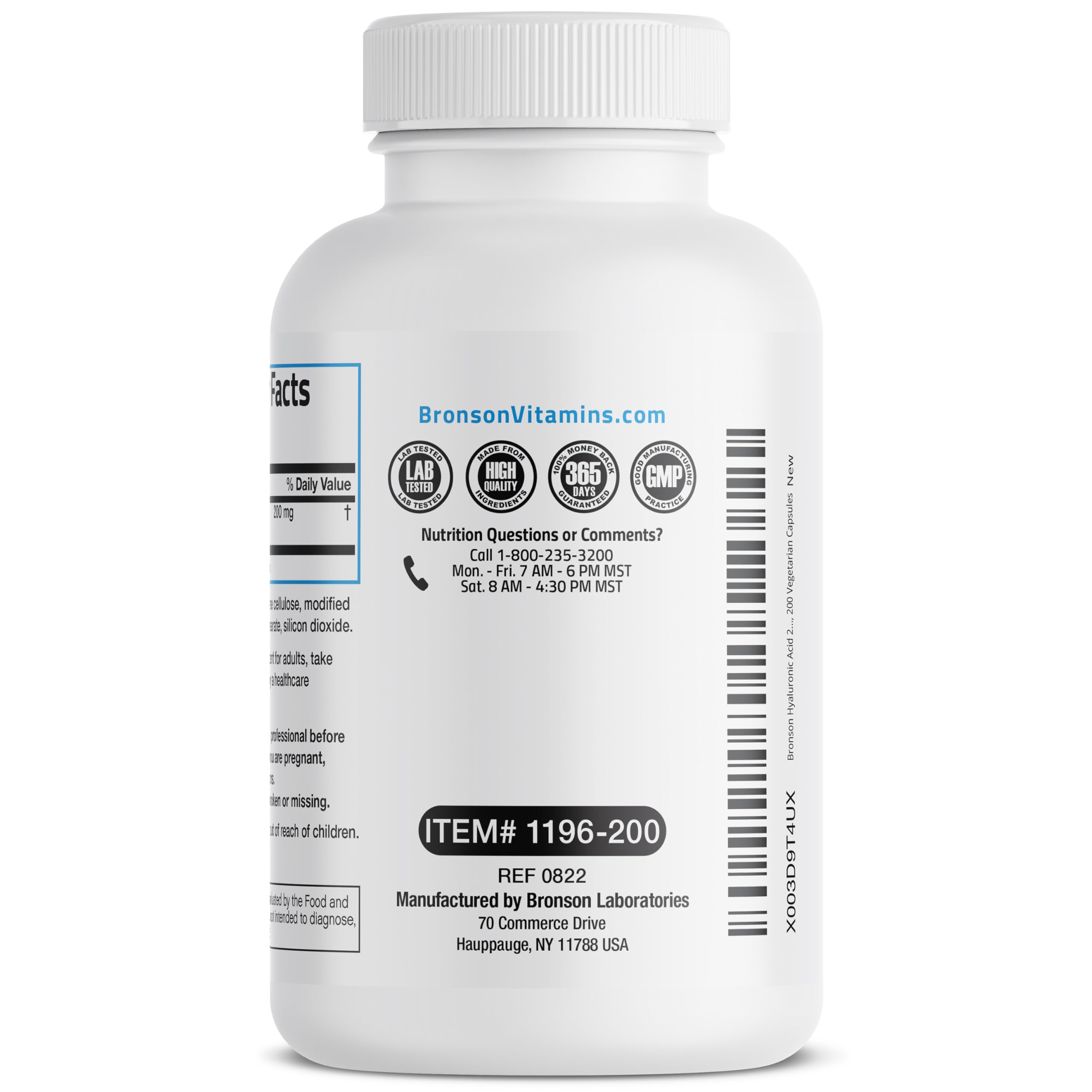 Foto 8 pulgar | Suplemento De Ácido Hialurónico Bronson De 200 Mg Para Apoyar Las Articulaciones Y La Piel - Venta Internacional.