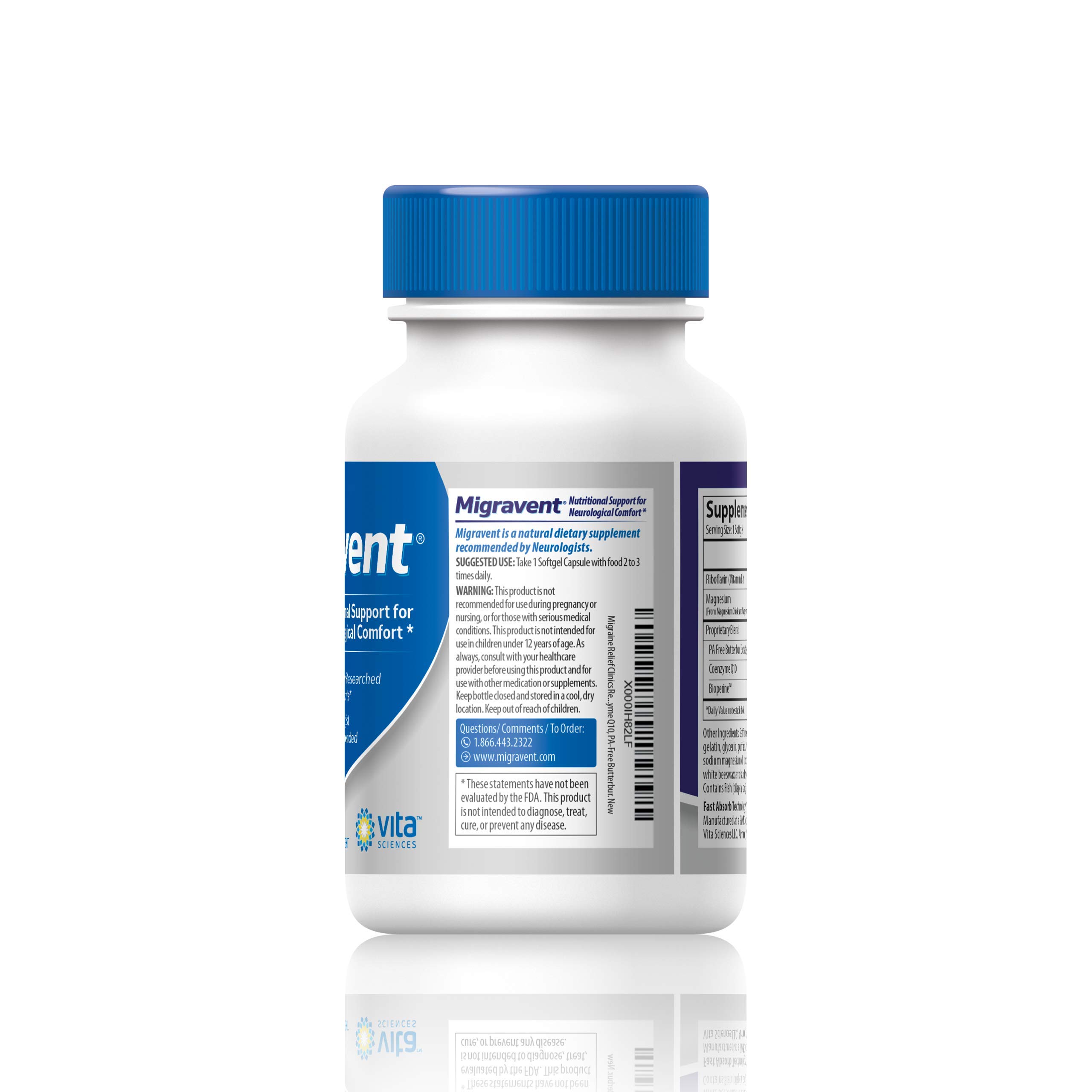 Foto 4 | Suplemento Vita Sciences Miravent Migraine Relief, 60 Unidades - Venta Internacional.