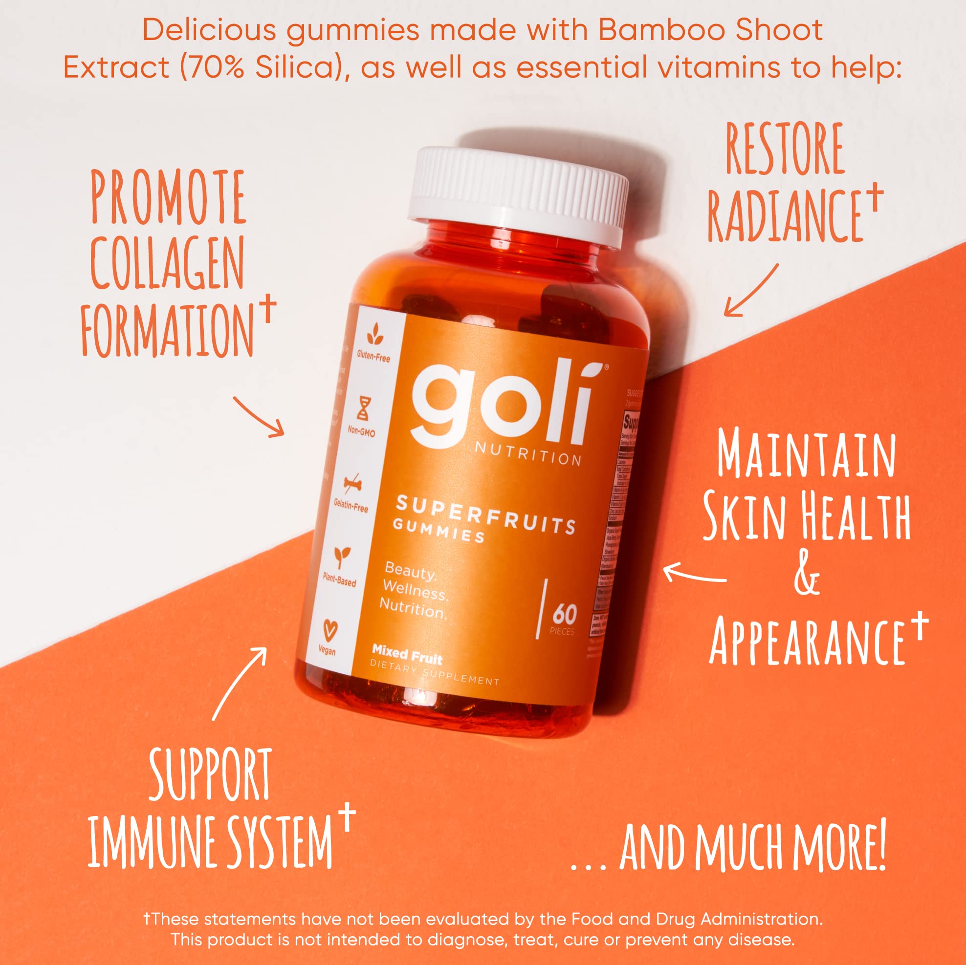 Foto 3 pulgar | Suplemento Goli Superfruits Beauty Gommy Vitamin 60 Unidades - Venta Internacional.