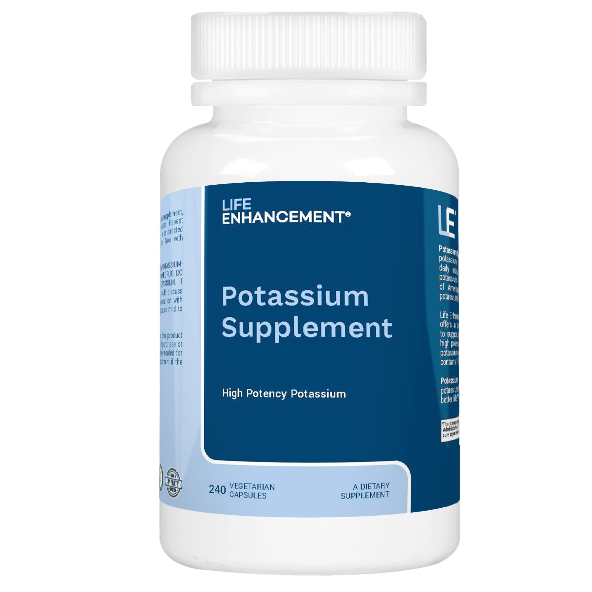 Suplemento De Potasio Life Enhance, 1020 Mg, 240 Cápsulas - Venta Internacional.