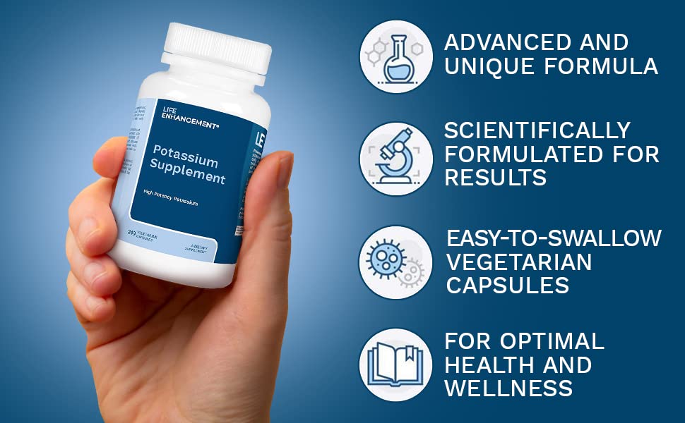 Foto 3 pulgar | Suplemento De Potasio Life Enhance, 1020 Mg, 240 Cápsulas - Venta Internacional.