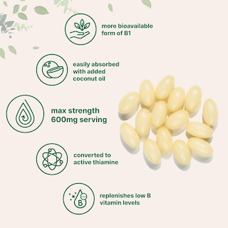 Foto 3 | Suplemento De Microingredientes: Vitamina B1, Benfotiamina, 600 Mg - Venta Internacional.