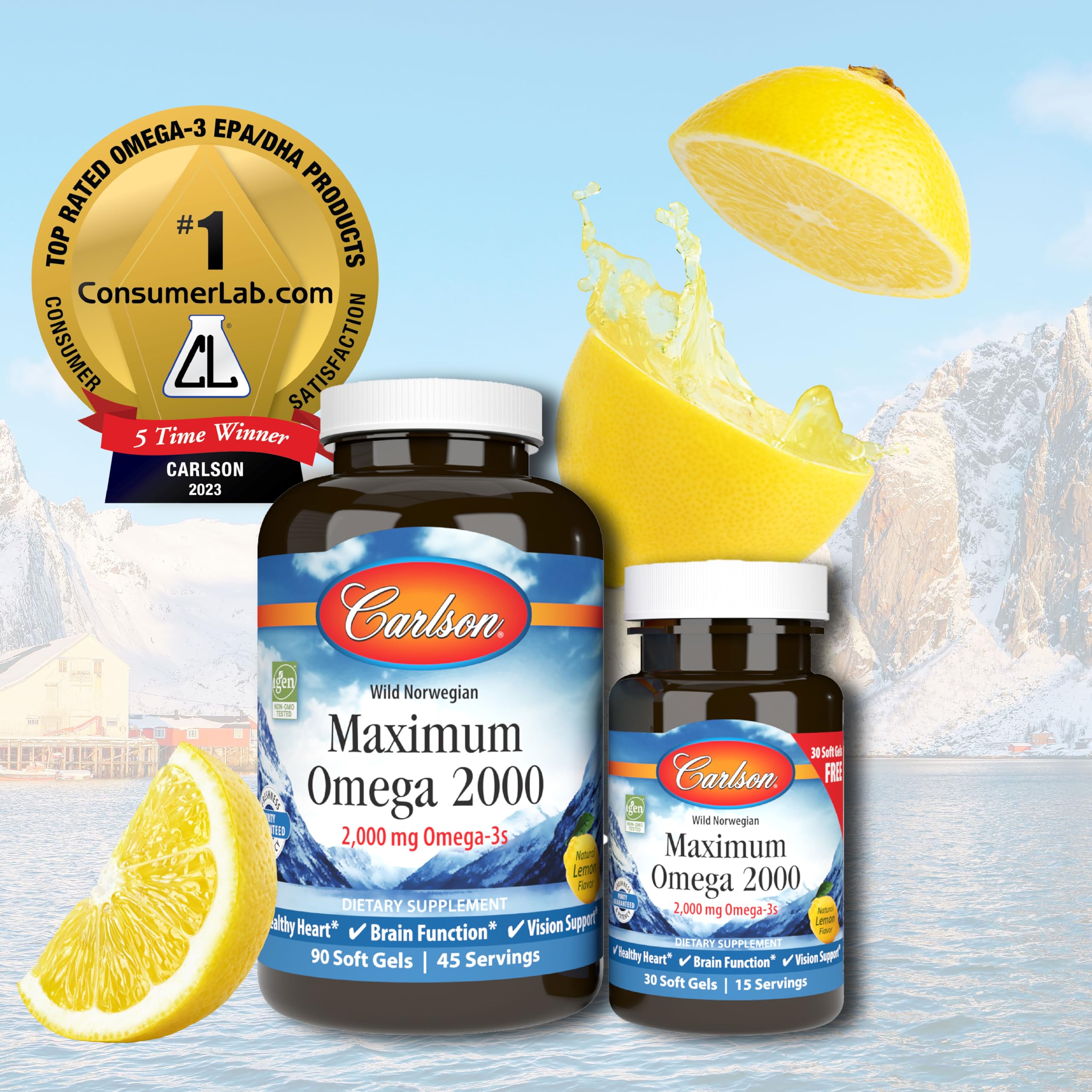 Foto 4 pulgar | Suplemento De Aceite De Pescado Carlson Maximum Omega 2000 120 Cápsulas Blandas - Venta Internacional.