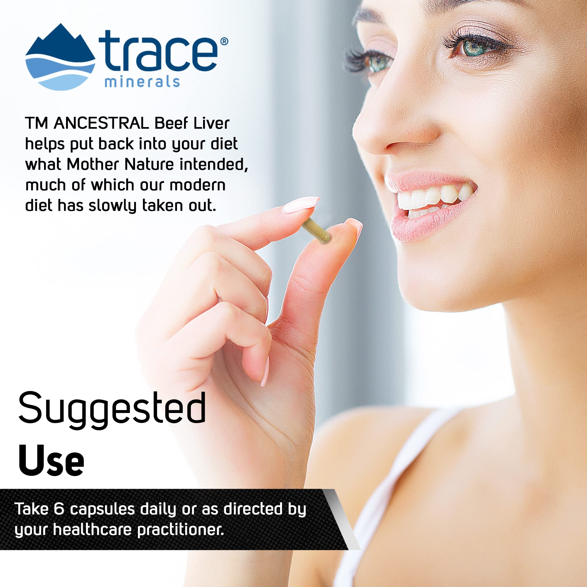 Foto 4 | Suplemento Trace Minerals Ancestral Beef Hígado 180 Cápsulas - Venta Internacional.
