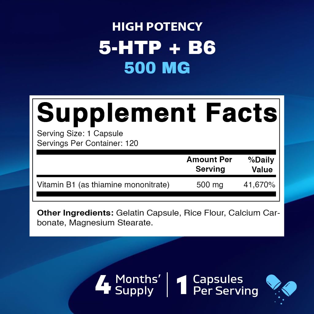 Foto 3 pulgar | Suplemento Vitamático De Vitamina B1 (tiamina) 500 Mg 120 Cápsulas - Venta Internacional.