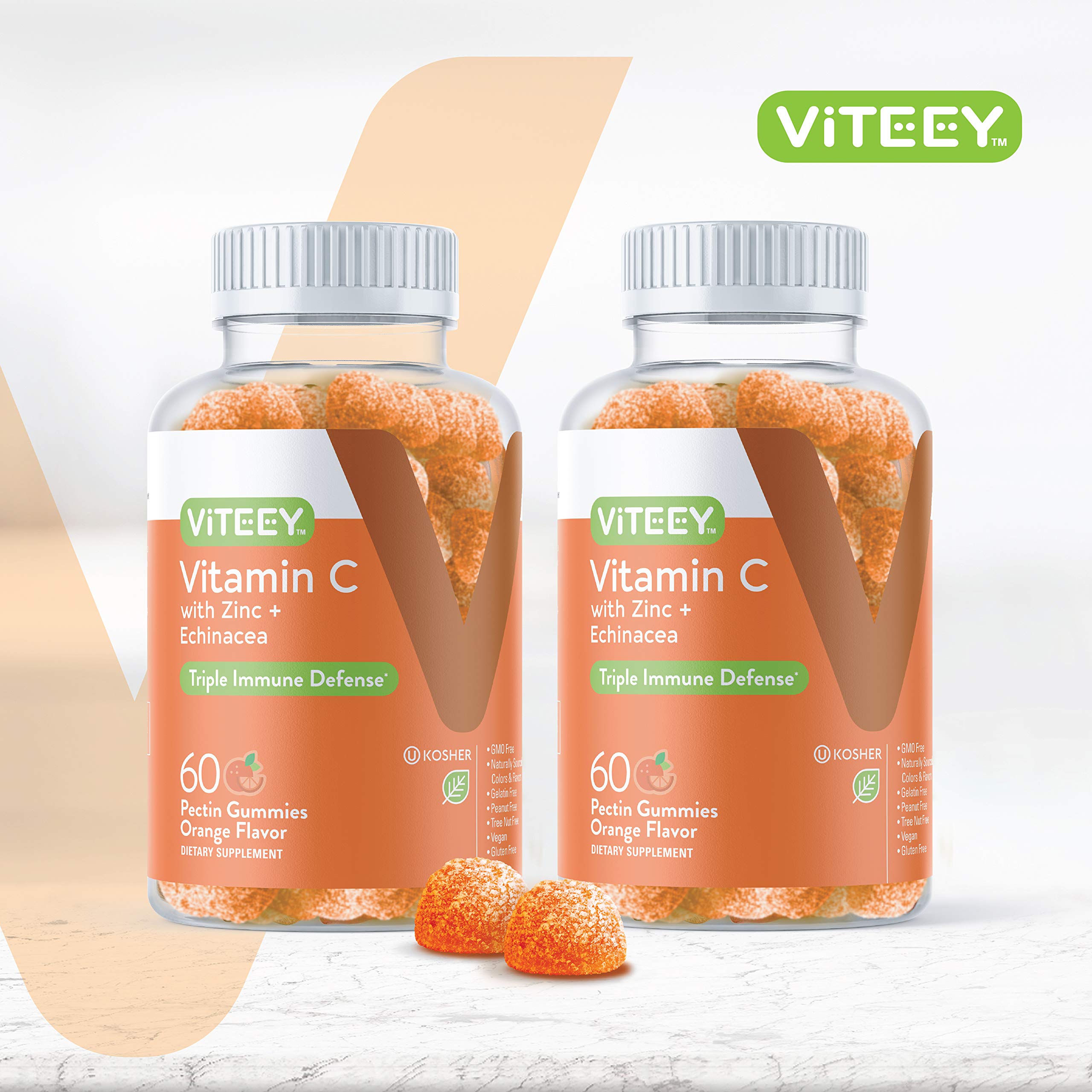 Foto 3 pulgar | Gomitas De Vitamina C Viteey Para Adultos Y Adolescentes Con Zinc Y Equinácea - Venta Internacional.