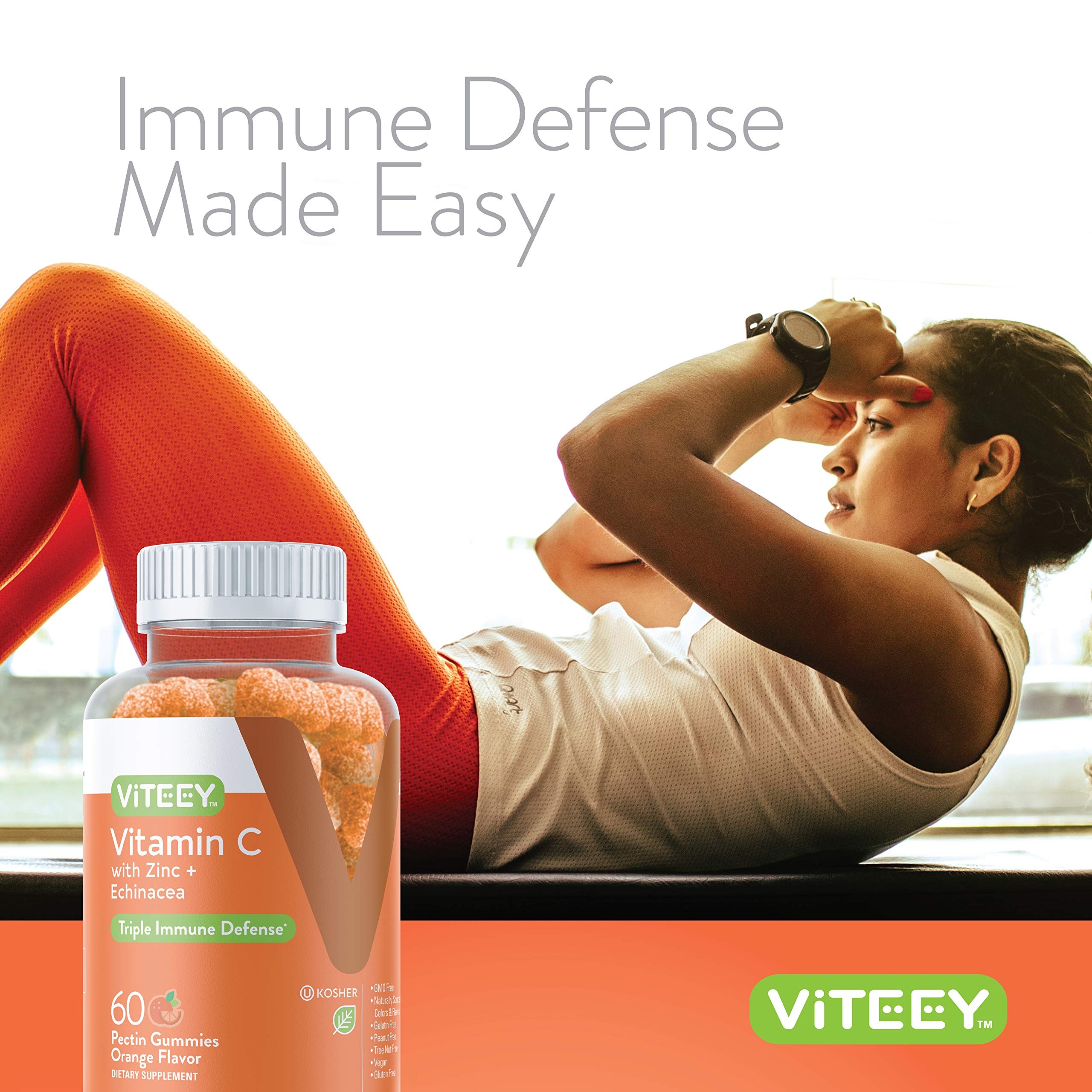 Foto 7 pulgar | Gomitas De Vitamina C Viteey Para Adultos Y Adolescentes Con Zinc Y Equinácea - Venta Internacional.