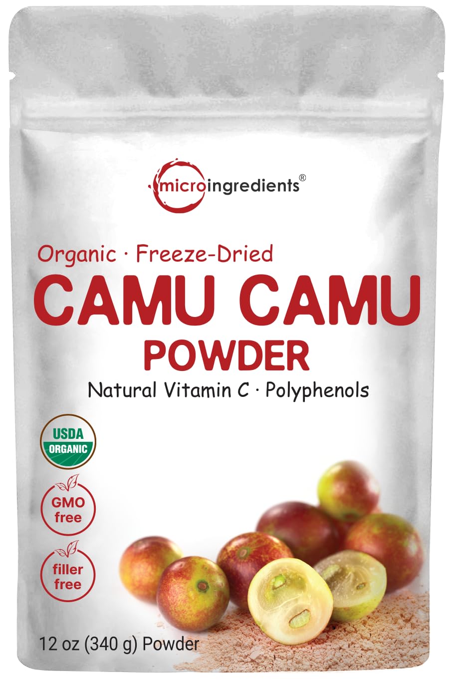 Foto 2 pulgar | Suplemento De Microingredientes En Polvo De Camu Camu Orgánico, 350 Ml - Venta Internacional.