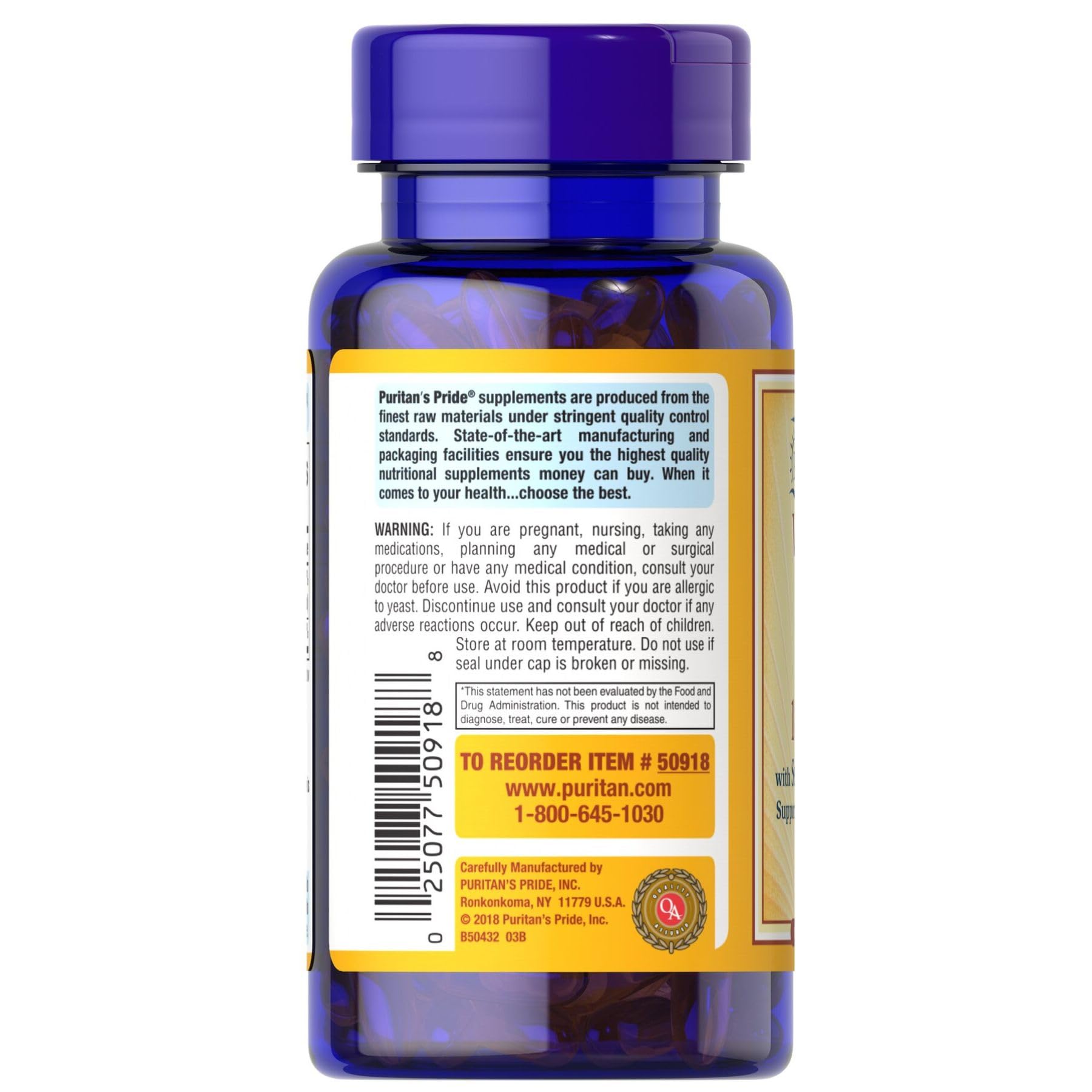 Foto 4 pulgar | Complementa La Vitamina E De 400 Ui De Puritan's Pride Con 50 Mcg De Selenio - Venta Internacional.