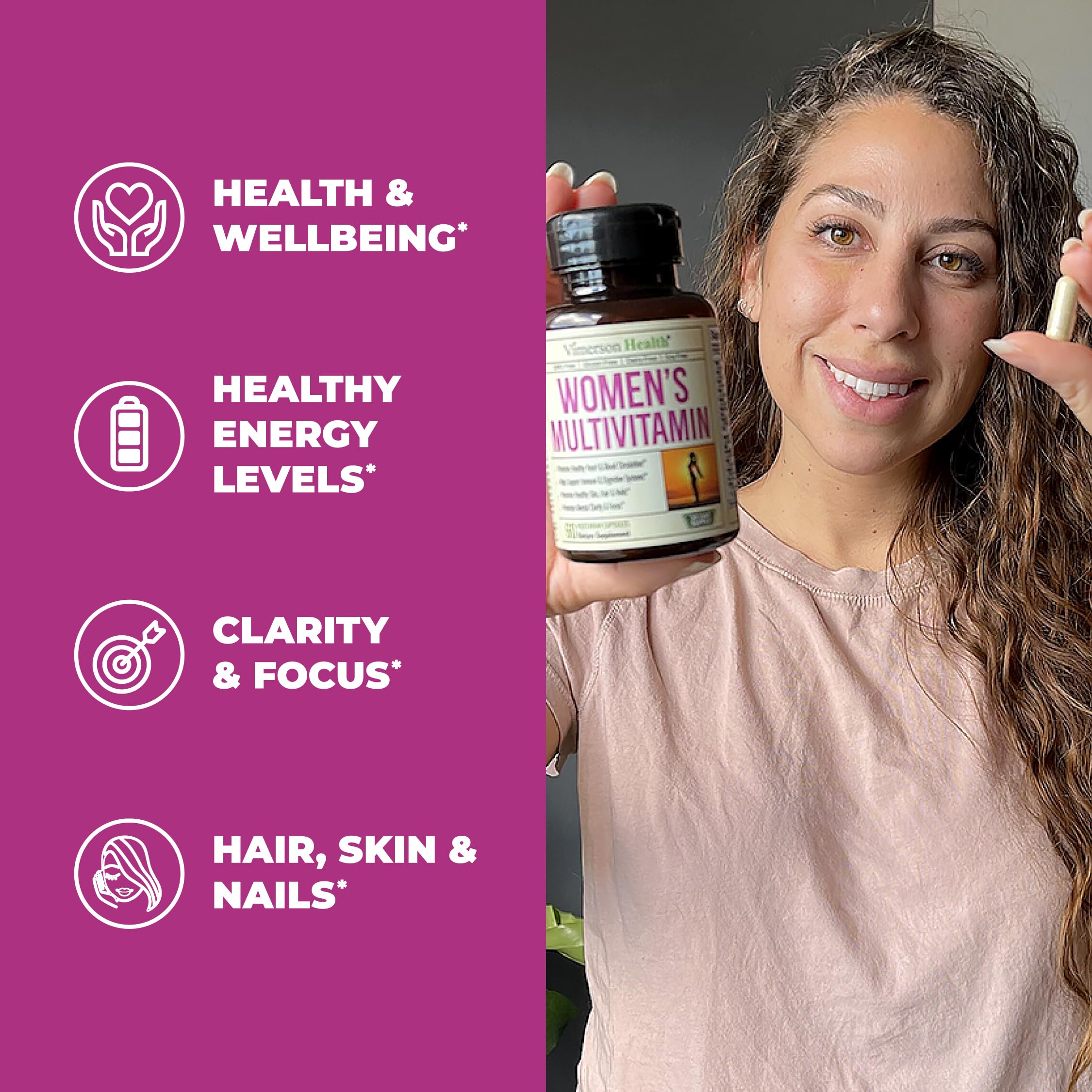 Foto 2 | Multivitamínico Vimerson Health Para Mujeres Con 20 Vitaminas Y Minerales - Venta Internacional.