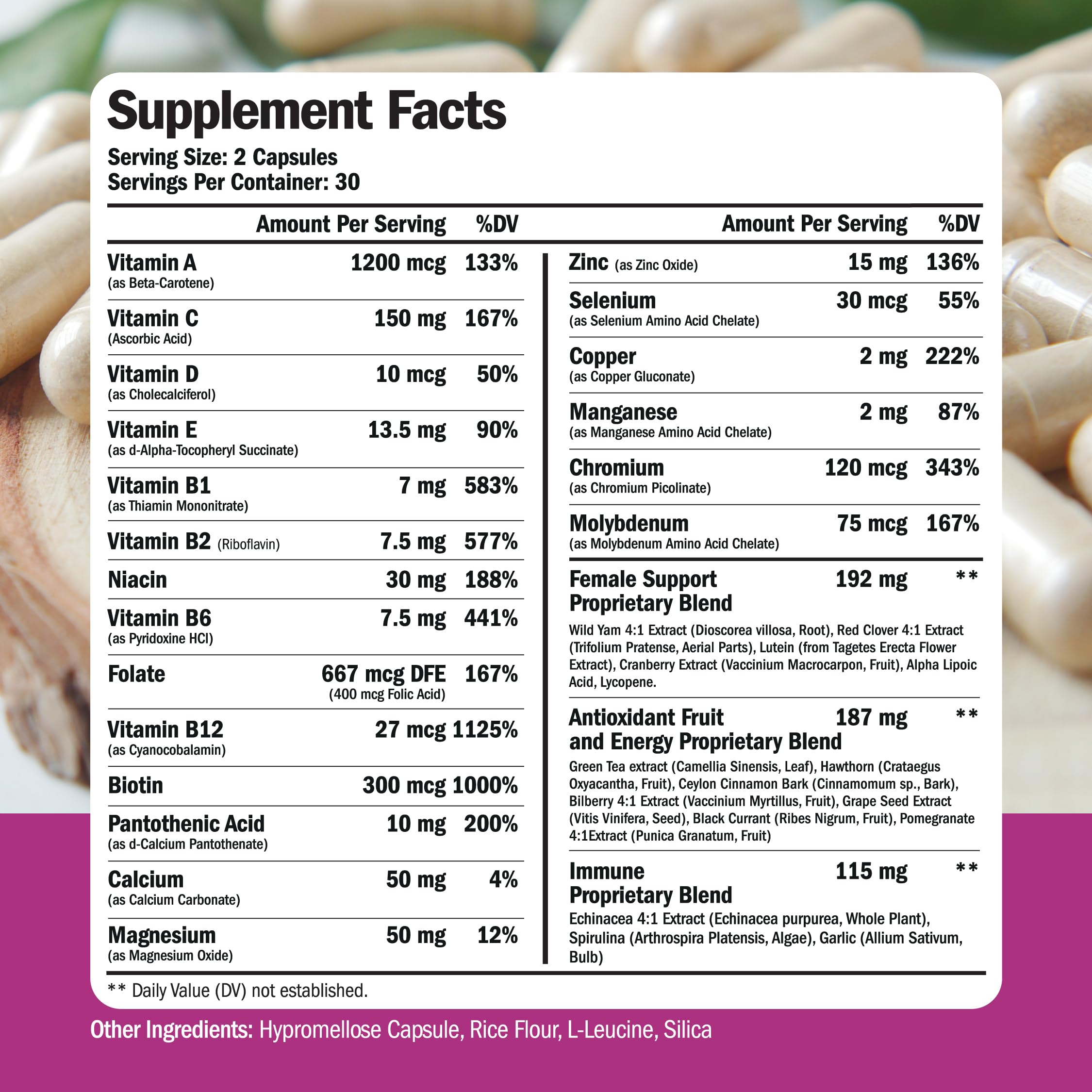 Foto 4 pulgar | Multivitamínico Vimerson Health Para Mujeres Con 20 Vitaminas Y Minerales - Venta Internacional.
