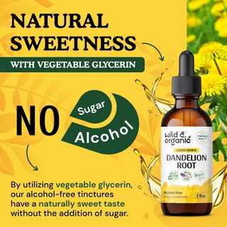 Foto 6 | Suplemento De Tintura De Raíz De Diente De León Silvestre Y Orgánica, 60 Ml - Venta Internacional.