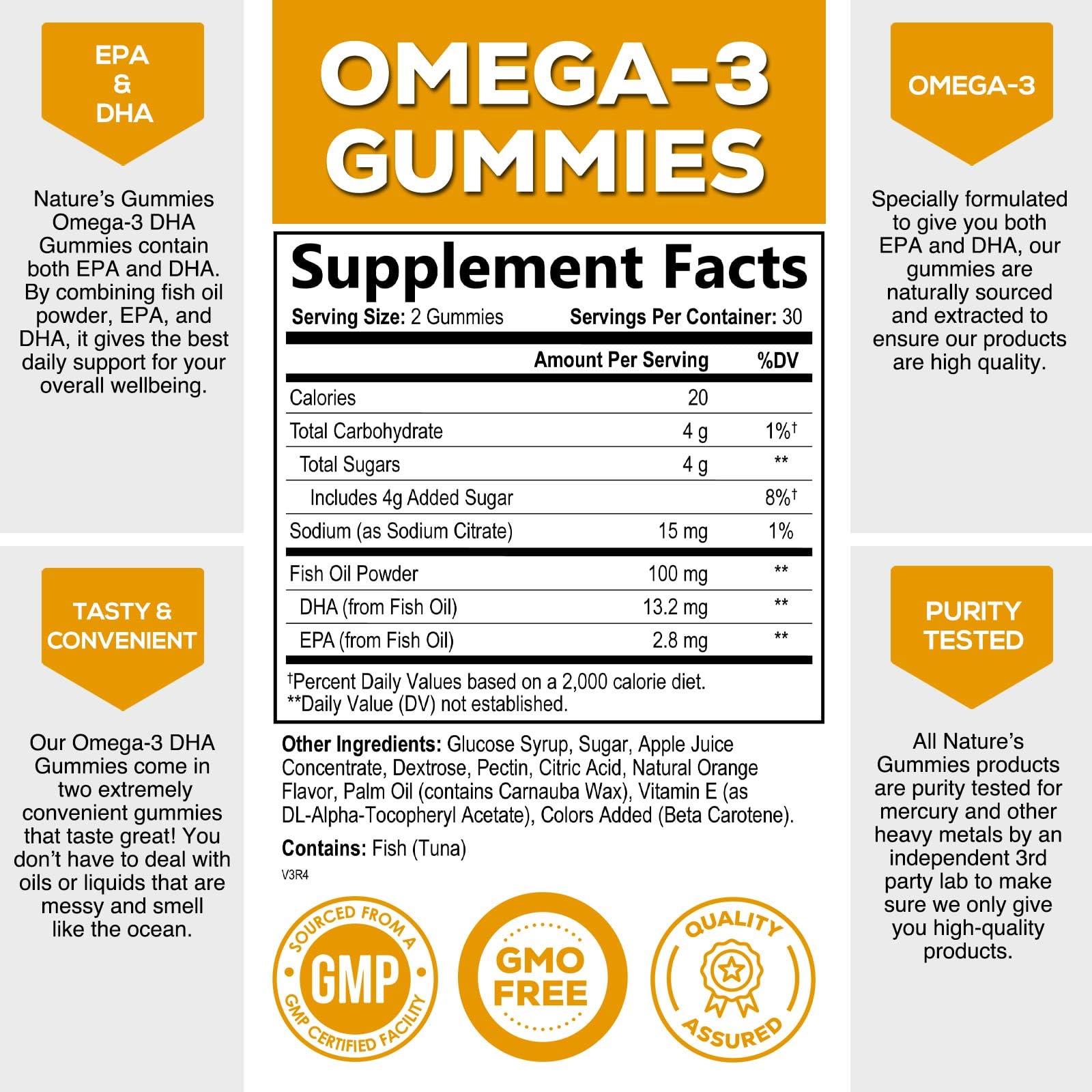 Foto 3 pulgar | Complementa Las Gomitas De Aceite De Pescado Omega 3 De Nature's Nutrition - Venta Internacional.