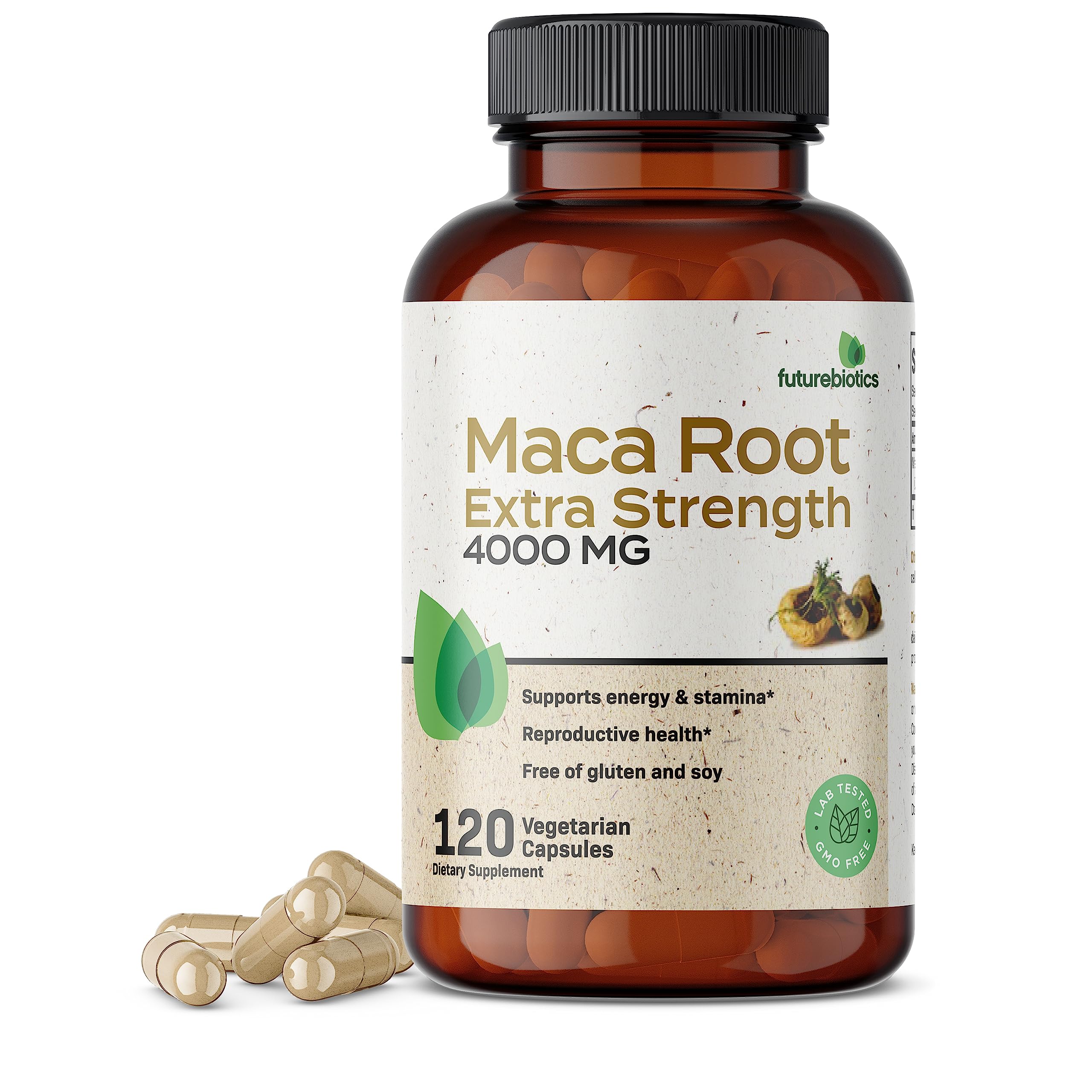 Suplemento Futurebiotics De Raíz De Maca 4000 Mg 120 Cápsulas - Venta Internacional.