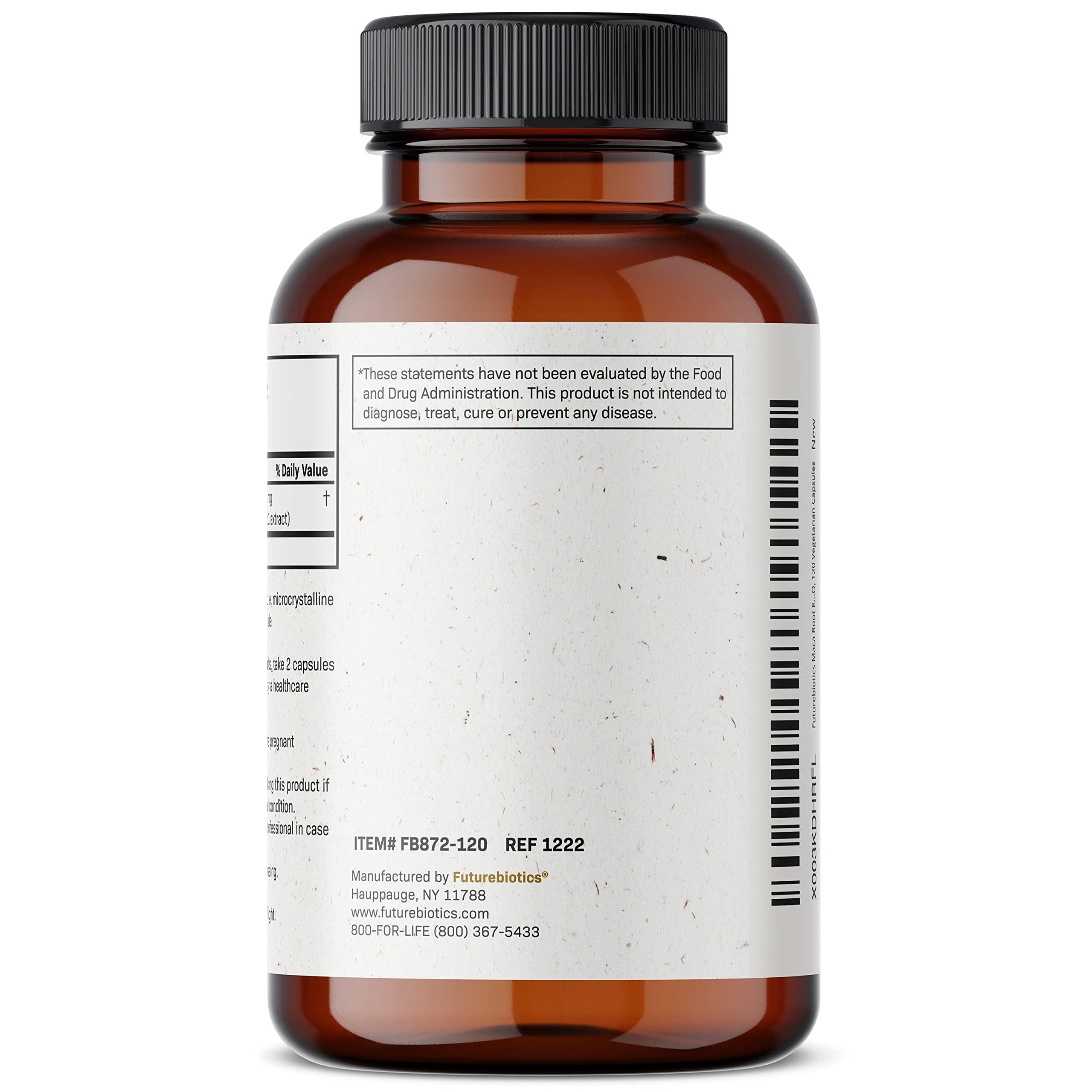 Foto 7 pulgar | Suplemento Futurebiotics De Raíz De Maca 4000 Mg 120 Cápsulas - Venta Internacional.