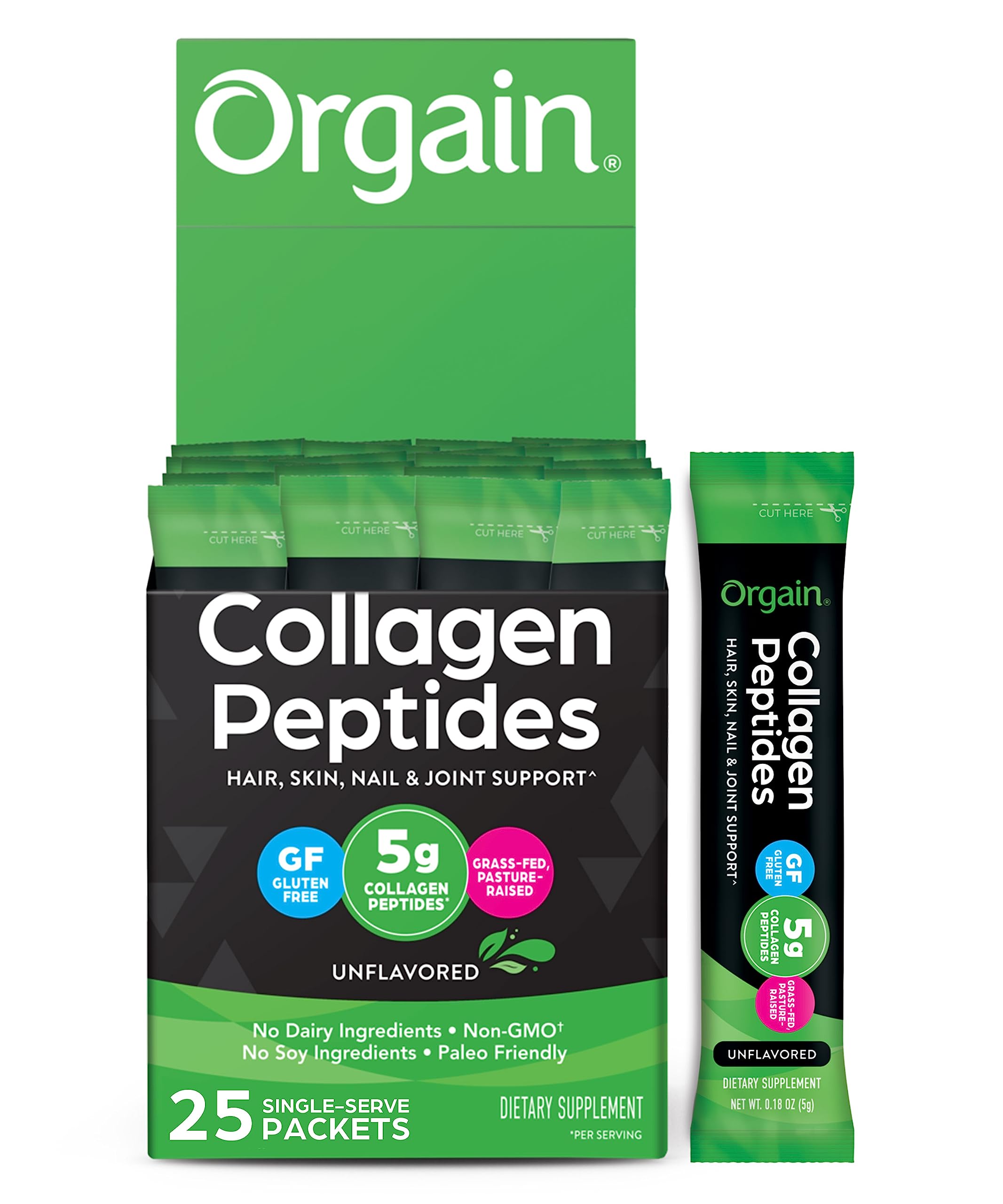Foto 2 pulgar | Suplemento De Péptidos De Colágeno Orgain Hydrolized, 5 G, Paquete De 25 - Venta Internacional.
