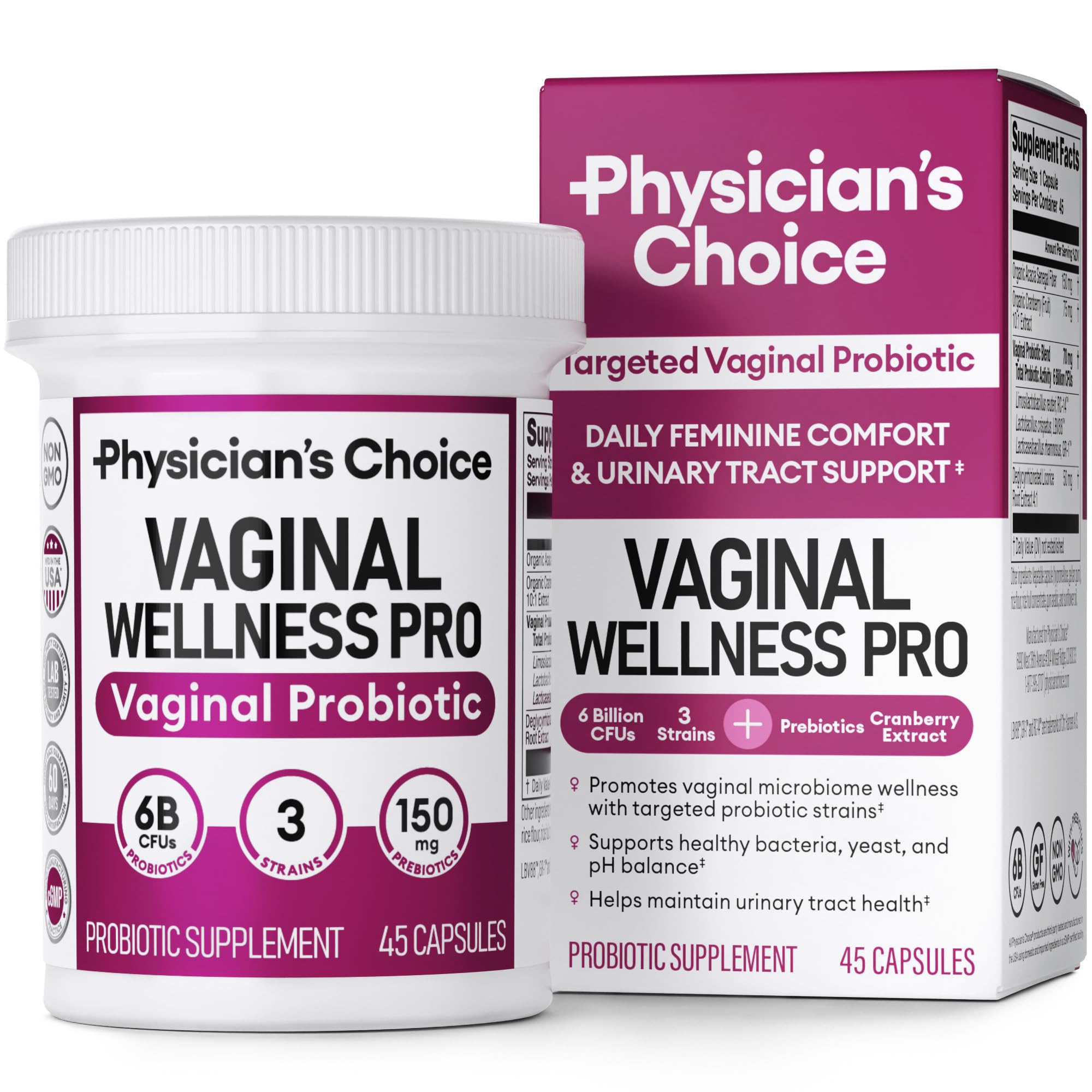Foto 2 pulgar | Probióticos Vaginales Elegidos Por El Médico Para Mujeres 6b Cfu 45 Ct - Venta Internacional.