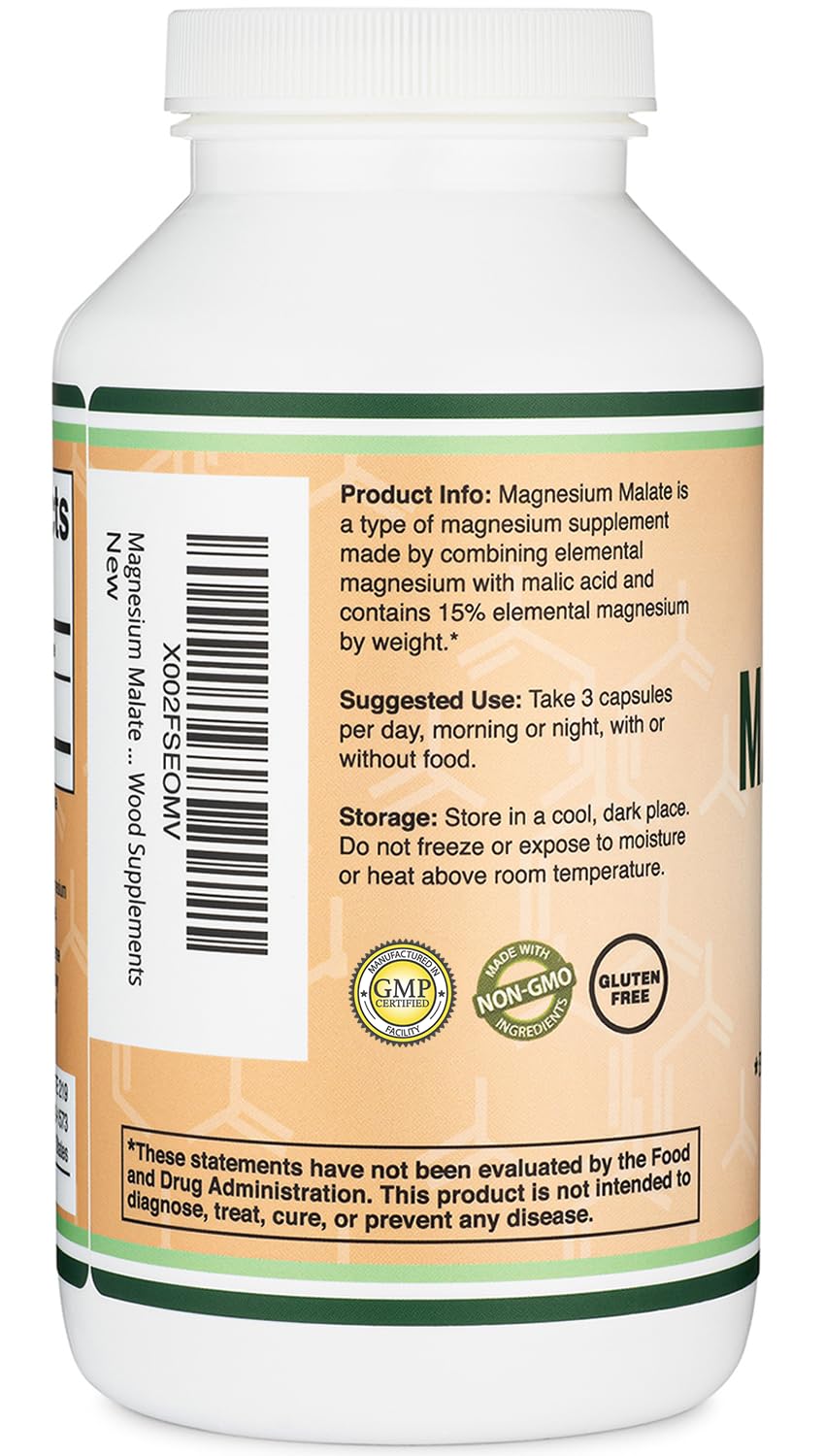 Foto 4 pulgar | Suplementos De Malato De Magnesio Double Wood 1500 Mg 420 Cápsulas - Venta Internacional.